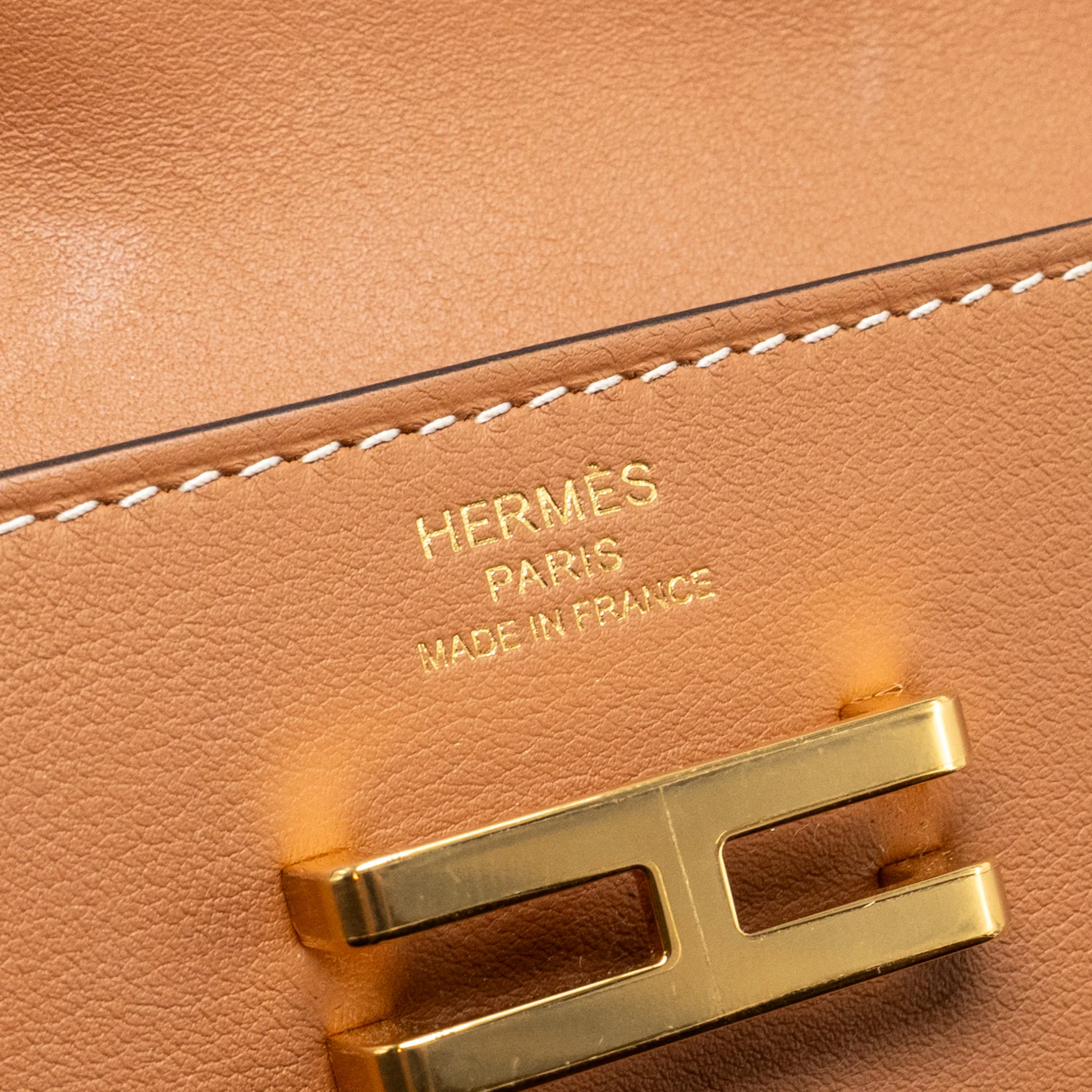 Hermes Size L Elan Pocket 24 Belt Bag Swift Gold GHW Stamp B - Image 11