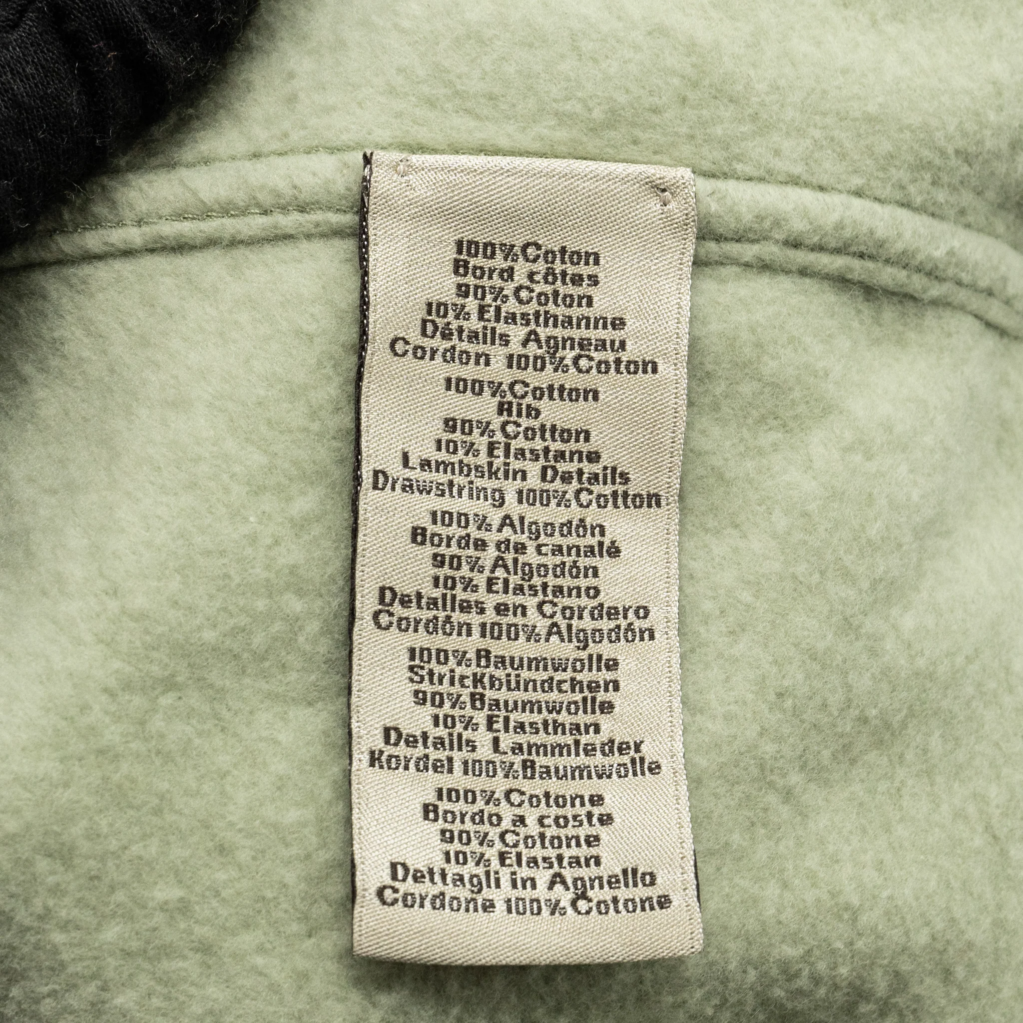 HERMES Size L Graphic Print Crew Neck Hoodie Cotton Sage - Image 6