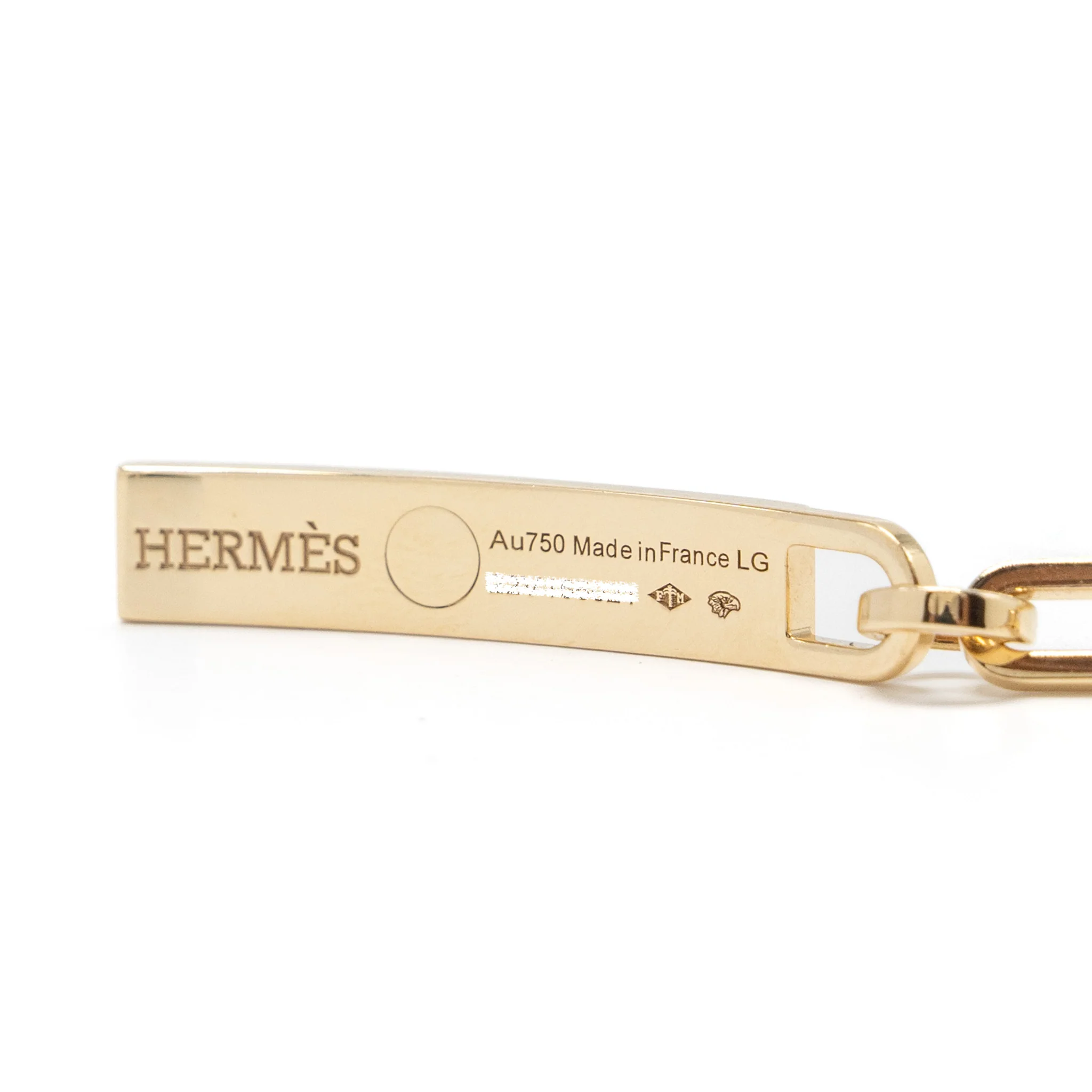 Hermes size LG Kelly Chaine Bracelet yellow gold, diamonds - Image 4