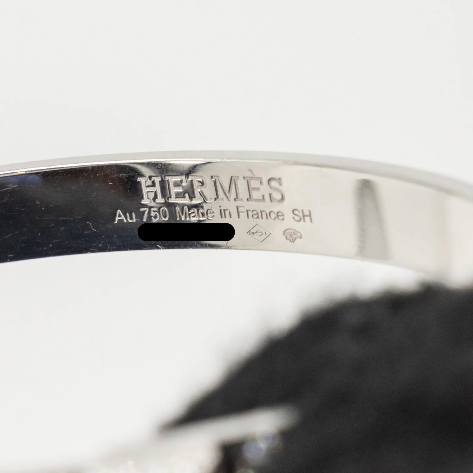 Hermes size SH Collier De Chien Bracelet, Small Model white gold with full diamonds - Image 6