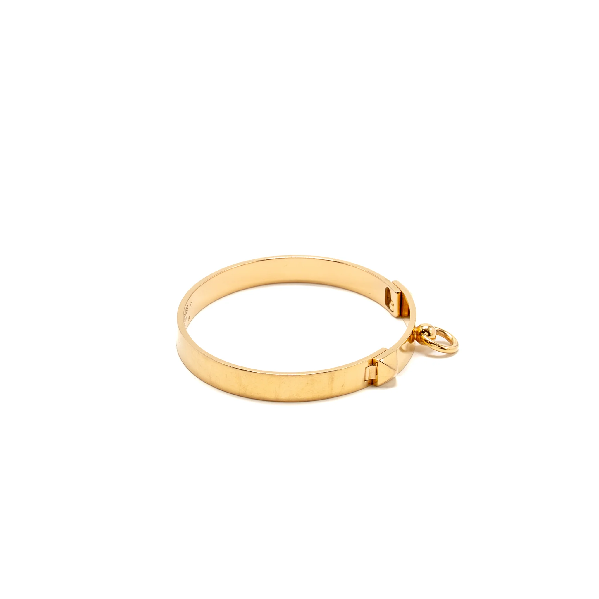 Hermes Size SH Collier de Chien Bracelet, Small Model Yellow Gold - Image 3
