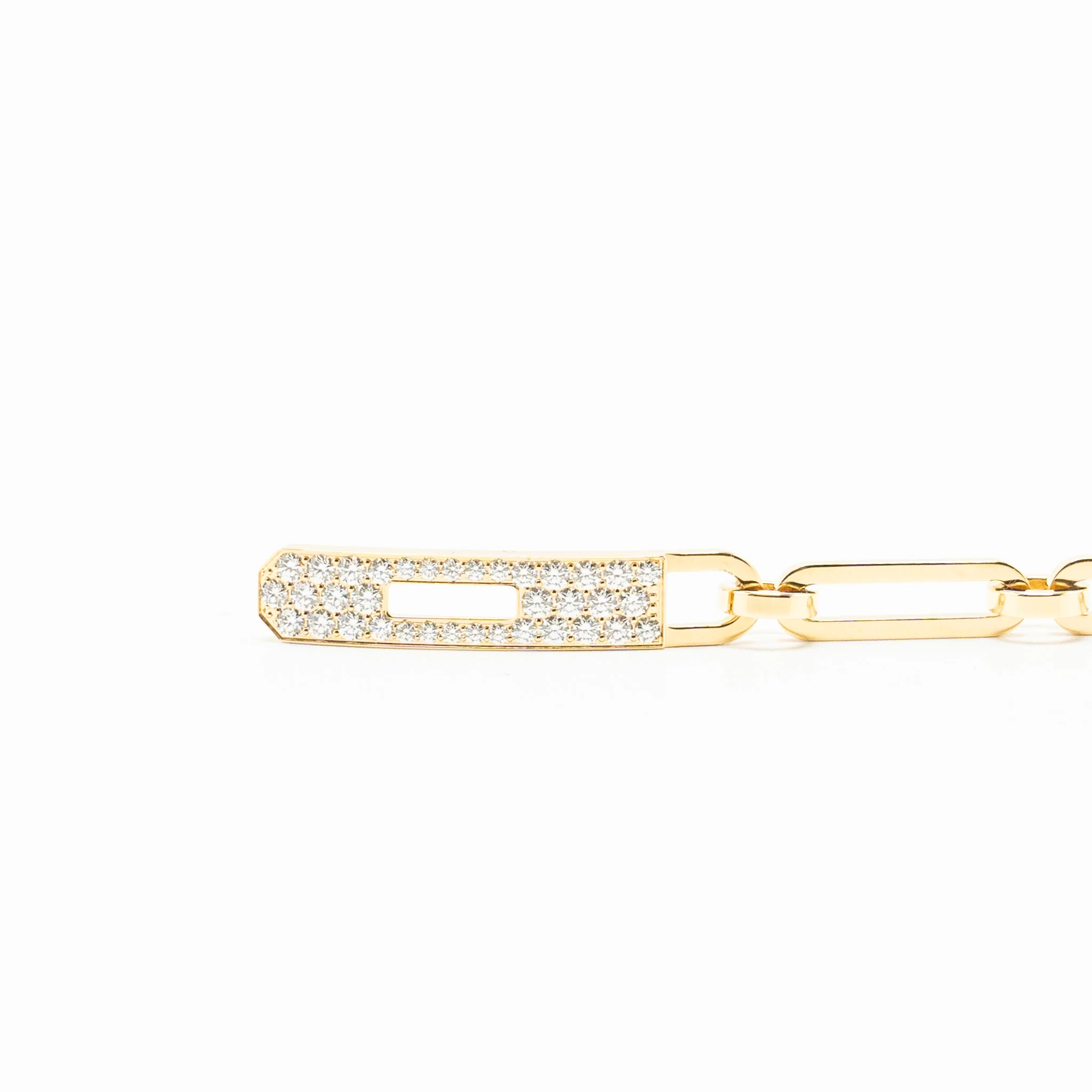 Hermes Size ST Kelly Chaine Bracelet, Small Model Yellow Gold, Diamonds - Image 4