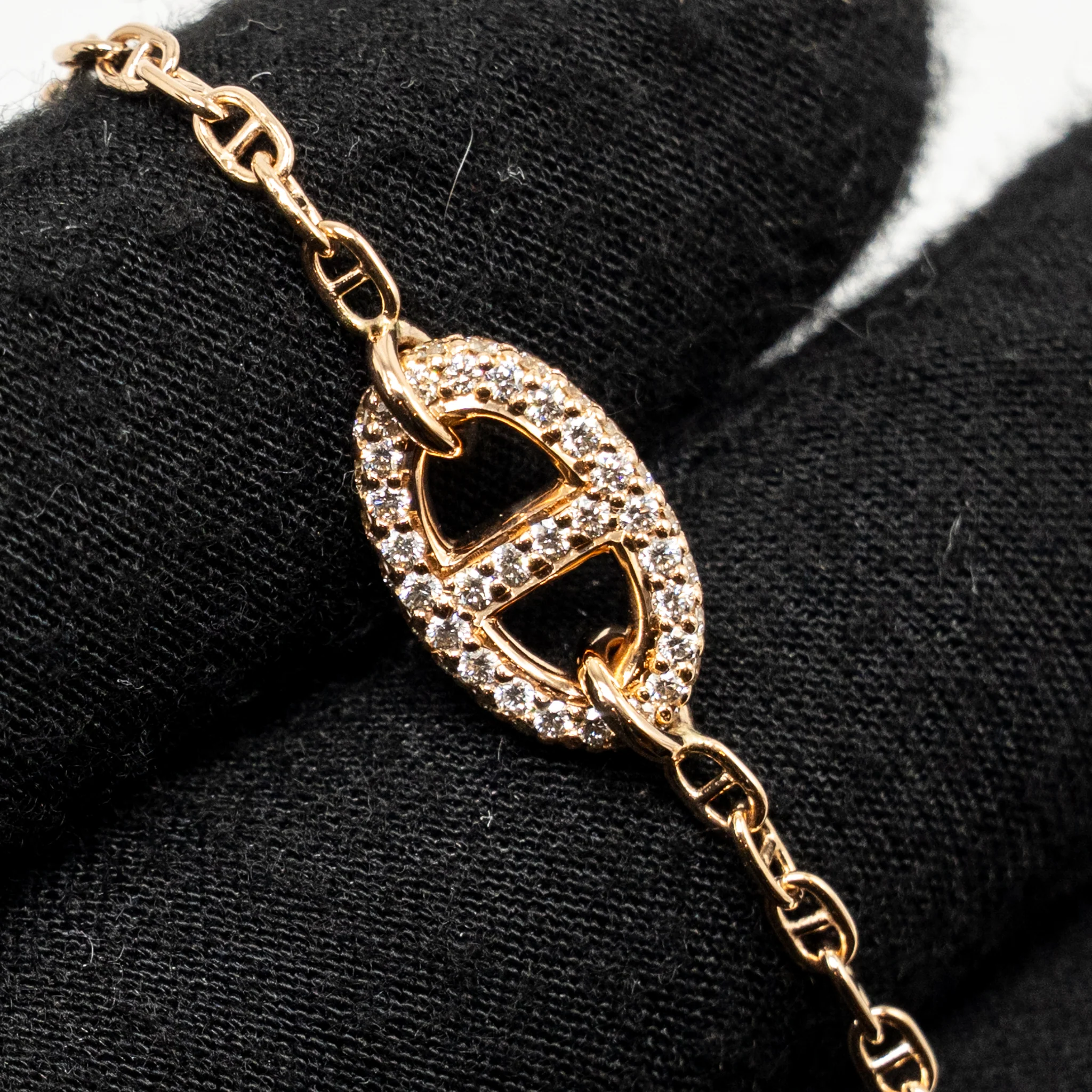 Hermes Size ST New Farandole Bracelet Rose Gold Diamonds - Image 3