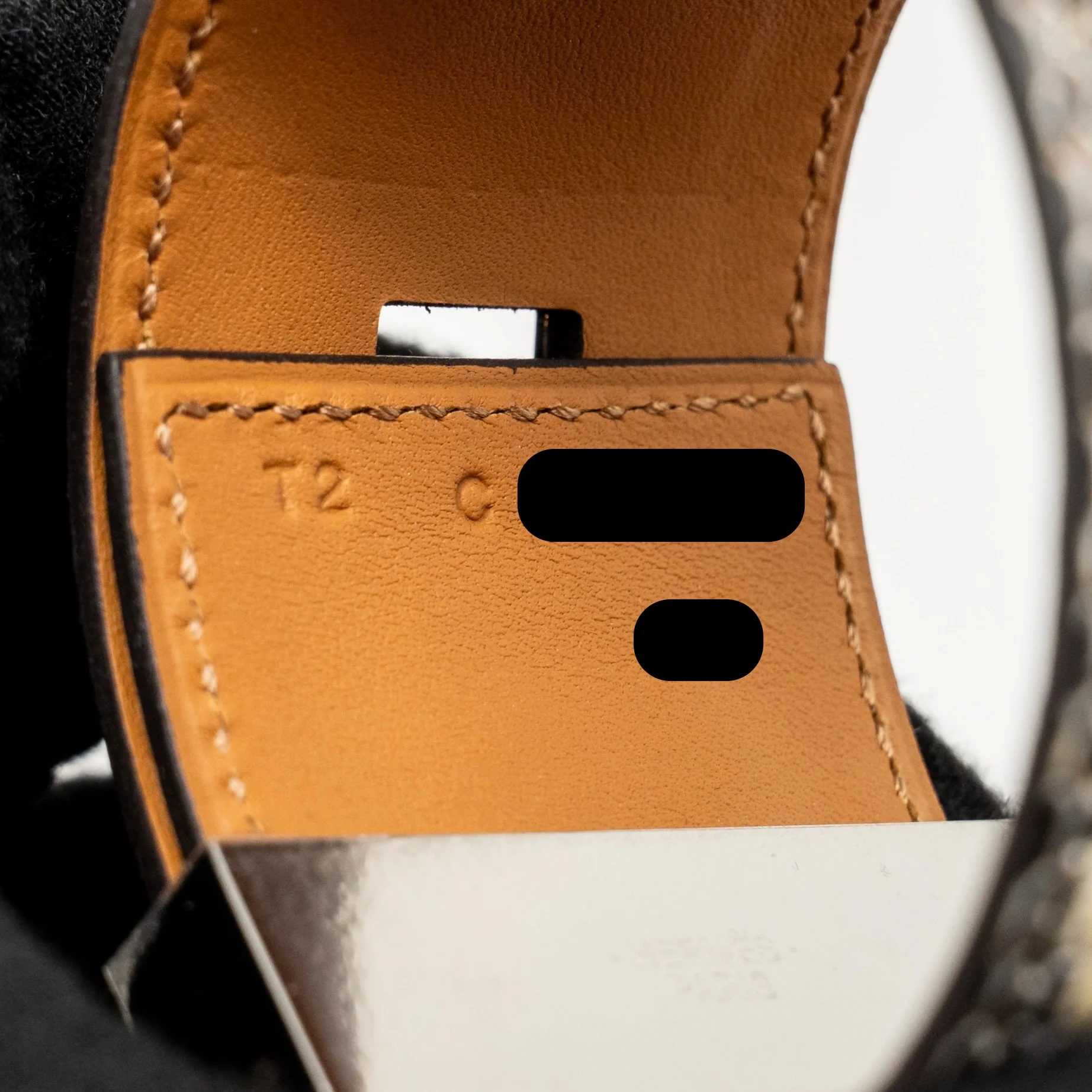 Hermes size T2 collier de chien cuff bracelet ombré lizard SHW stamp C - Image 5