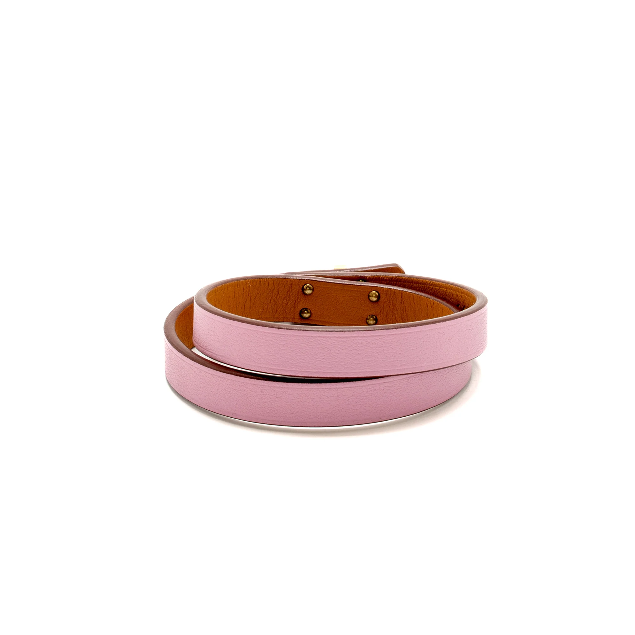 Hermes Size T3 Mini Kelly Double Tour Bracelet Swift Mauve Sylvestre RGHW Stamp Z - Image 2