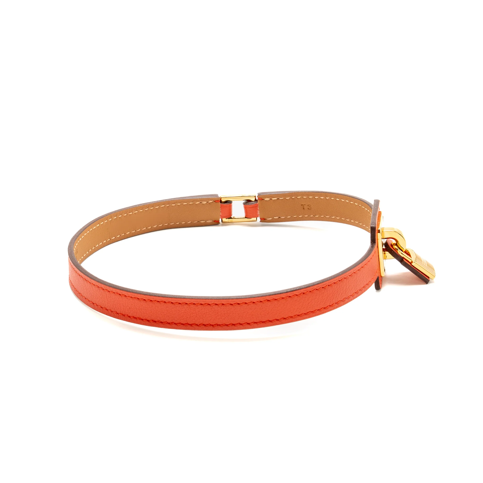 Hermes Size T3 O'Kelly Bracelet Swift Red GHW Stamp Y - Image 3
