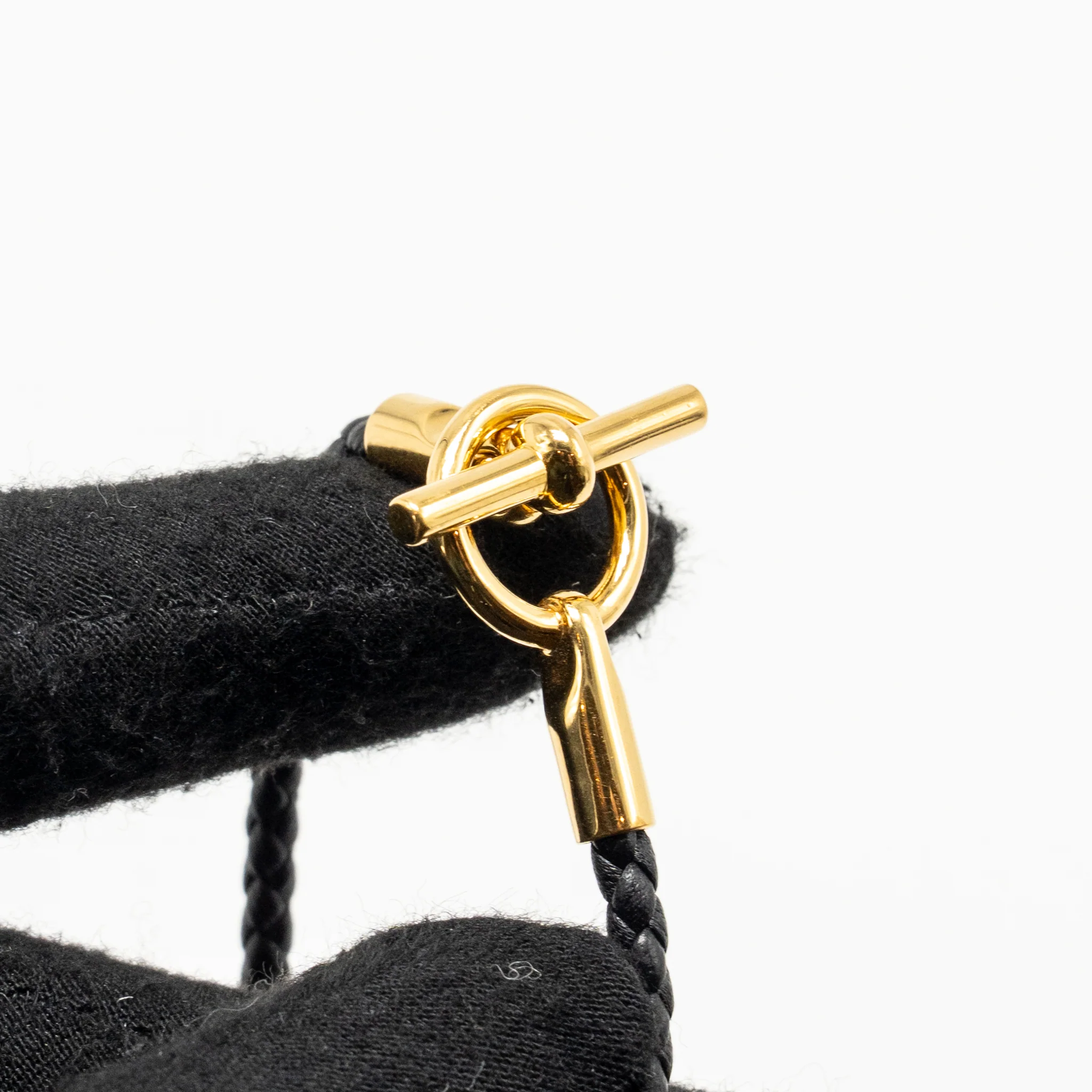 Hermes size T5 Glenan H bracelet black GHW - Image 4