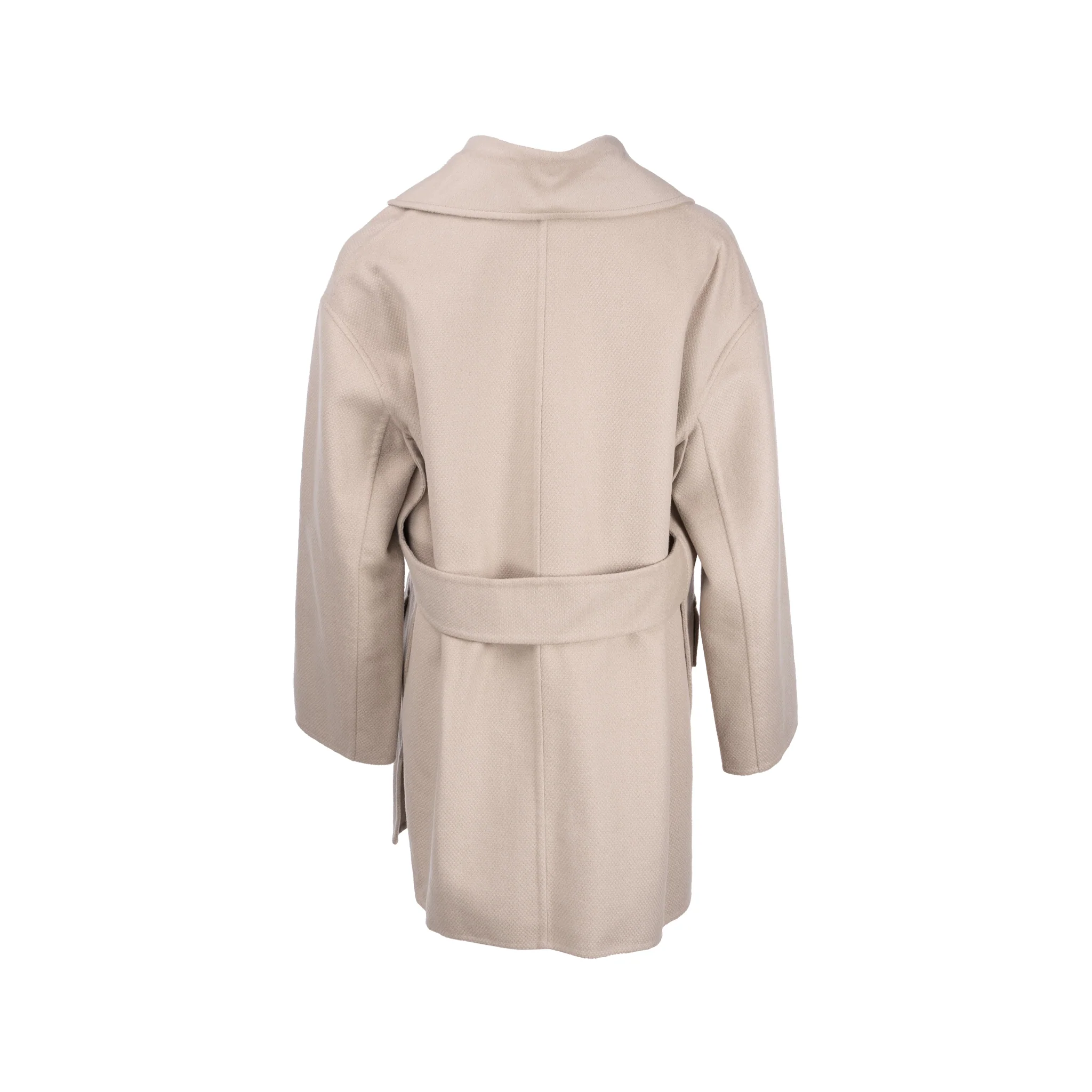 Hermes Sizer 38 Caban Fermoir Oeillet Double Face Coat Cashmere Beige Argile - Image 3