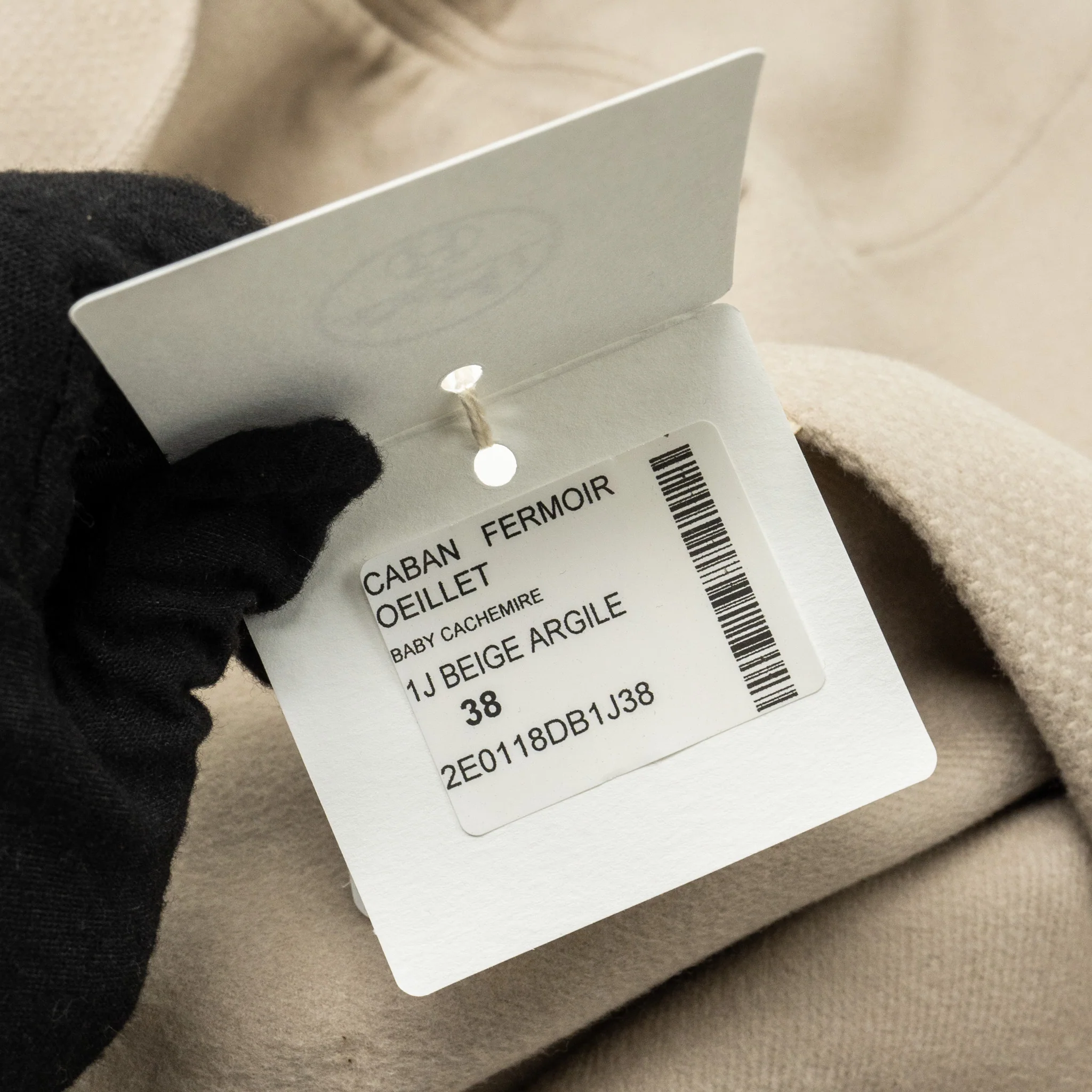 Hermes Sizer 38 Caban Fermoir Oeillet Double Face Coat Cashmere Beige Argile - Image 9