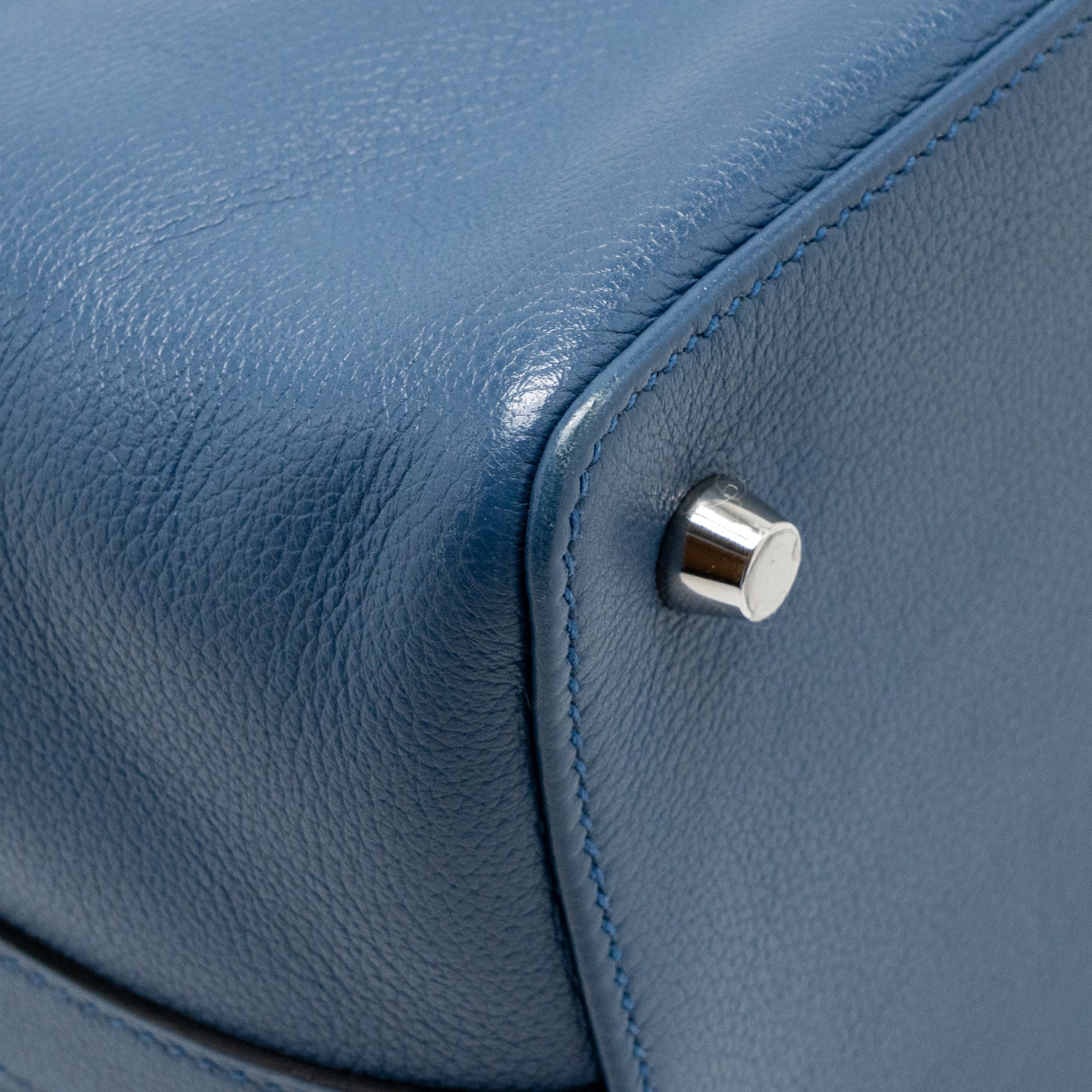 Hermes Toolbox 20 Evercolor Blue / Light Grey SHW Stamp A - Image 11