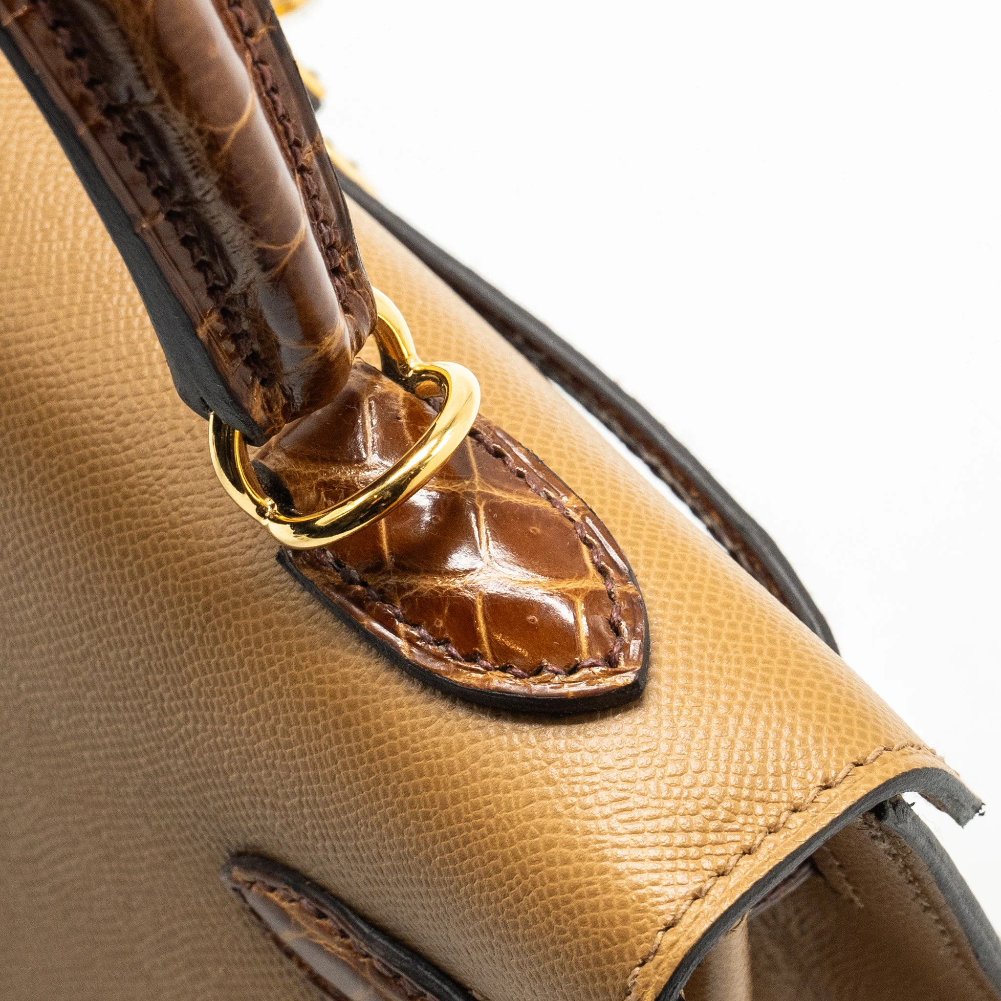 Hermes touch kelly 25 madame/ Crocodile niloticus chai/miel GHW Stamp U - Image 10