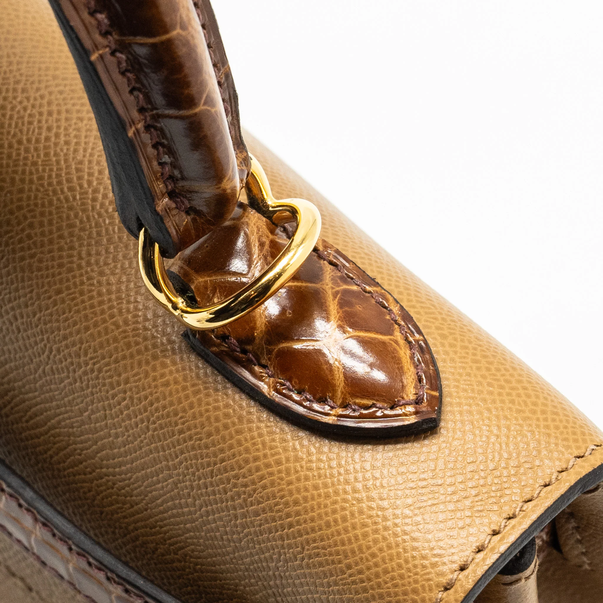 Hermes touch kelly 25 madame/ Crocodile niloticus chai/miel GHW Stamp U - Image 11