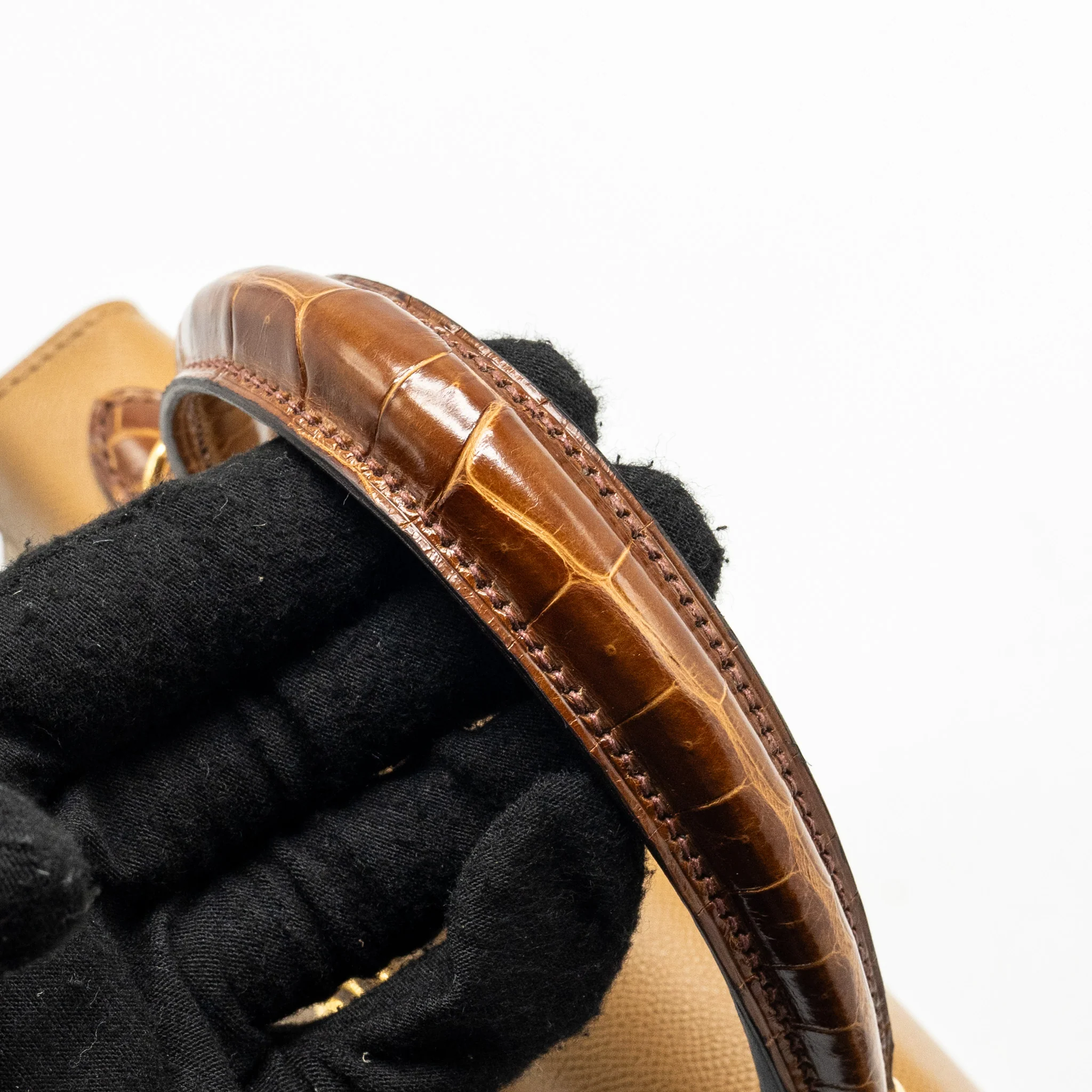 Hermes touch kelly 25 madame/ Crocodile niloticus chai/miel GHW Stamp U - Image 12