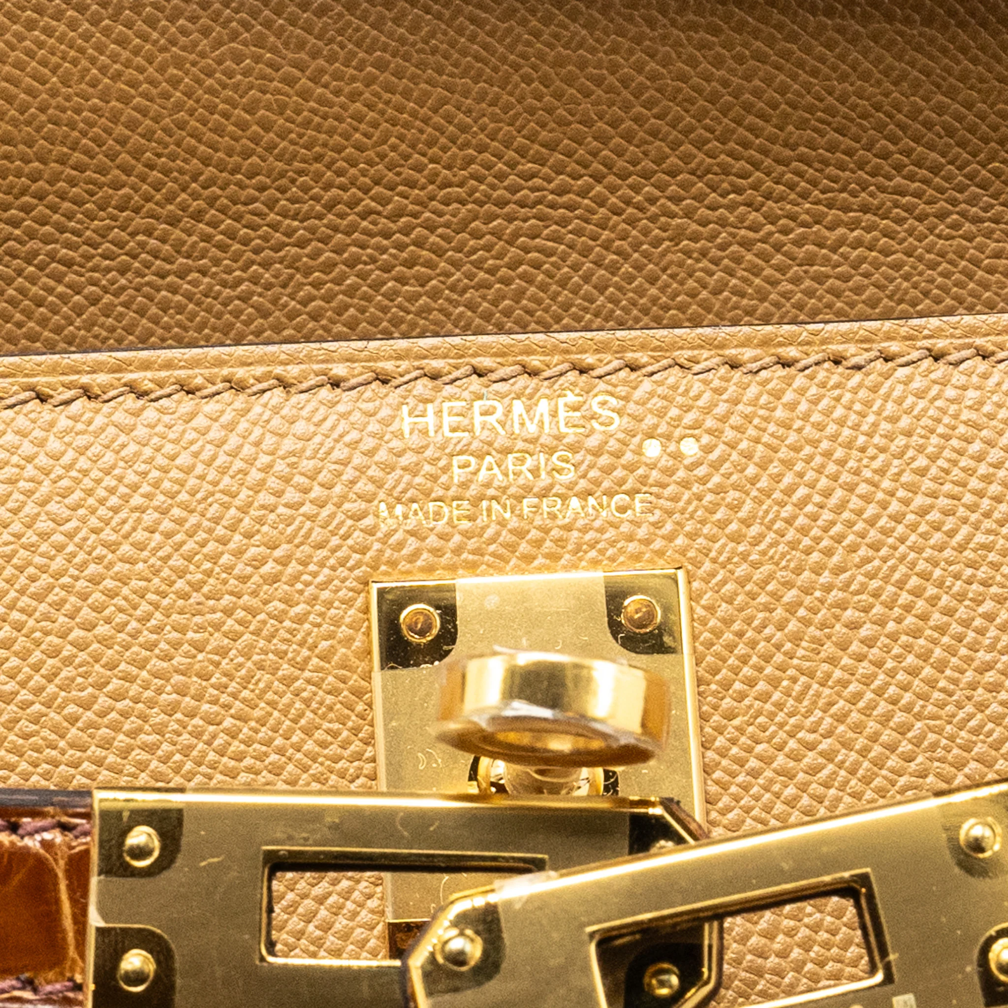 Hermes touch kelly 25 madame/ Crocodile niloticus chai/miel GHW Stamp U - Image 14
