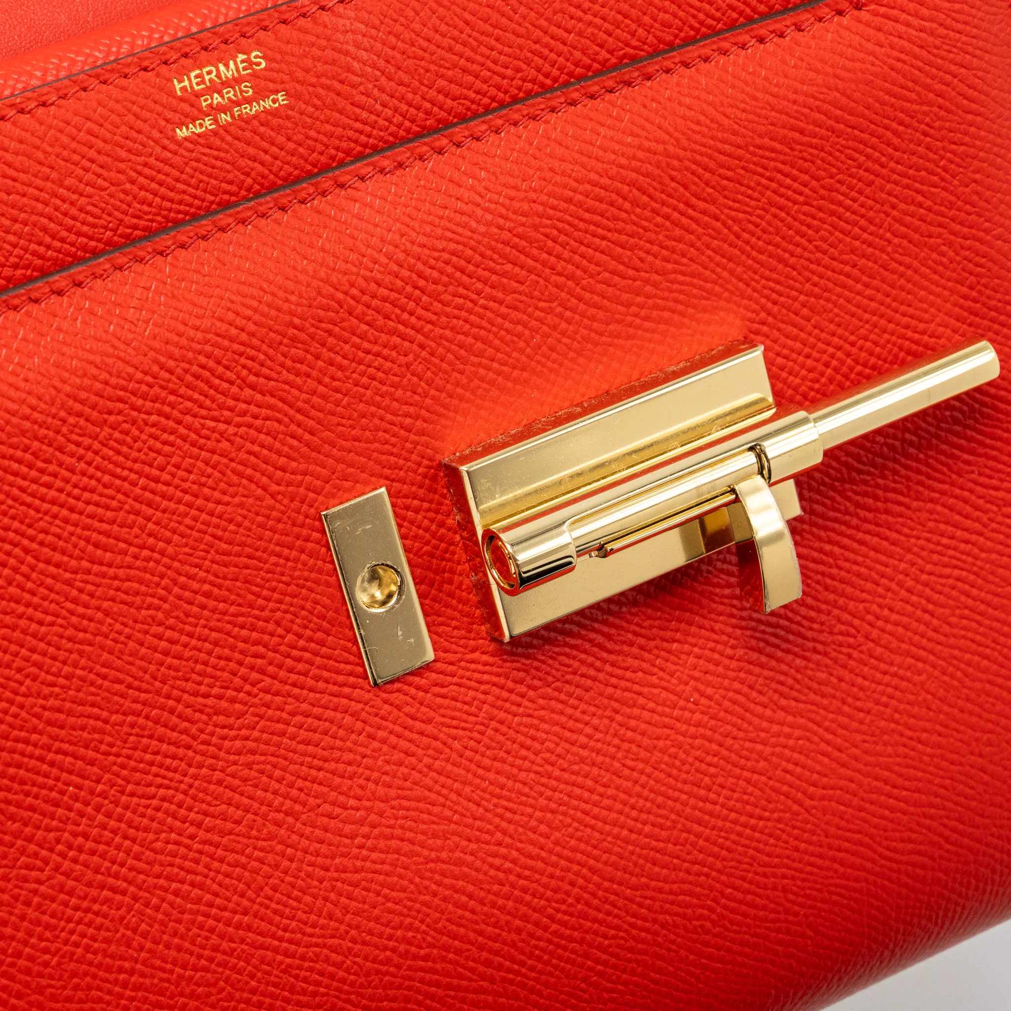 Hermes Verrou 21 Epsom S3 Rouge de Coeur LGHW Stamp D - Image 13