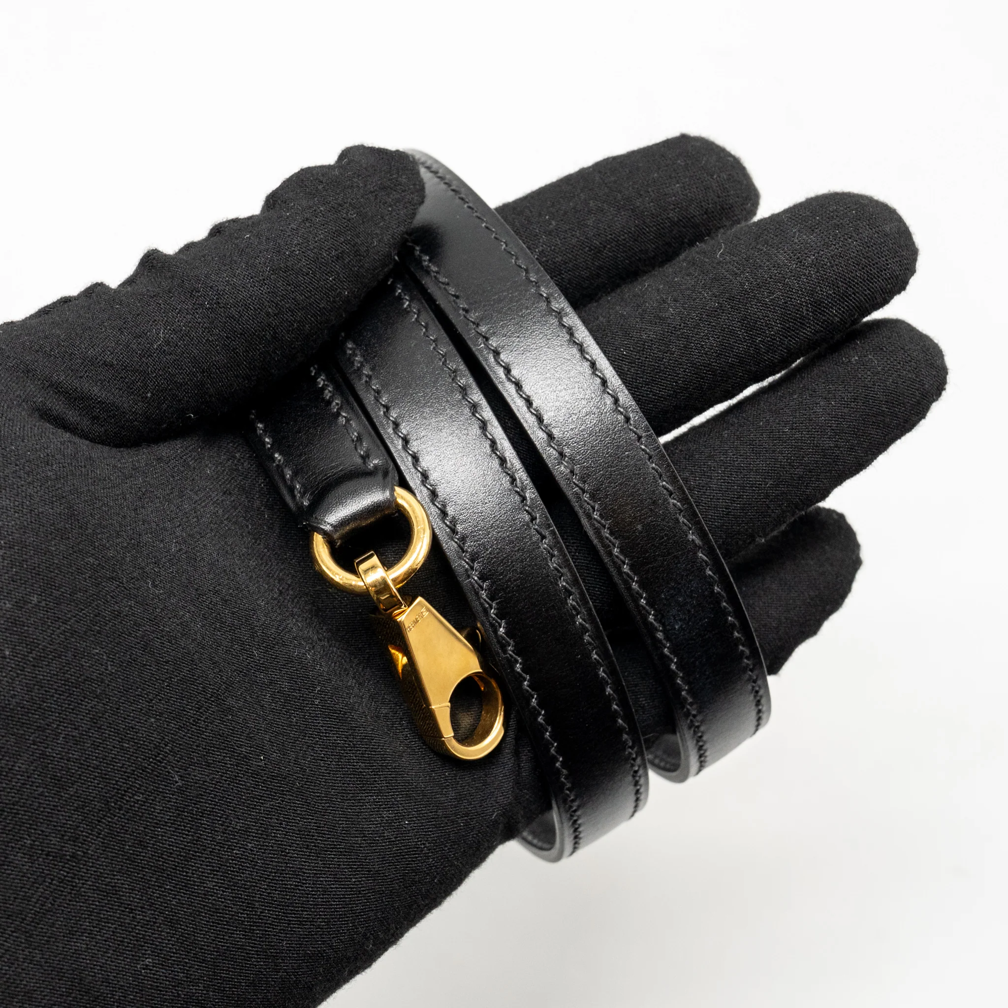 Hermes Vintage Kelly 32 Box Black GHW Stamp Square I - Image 18