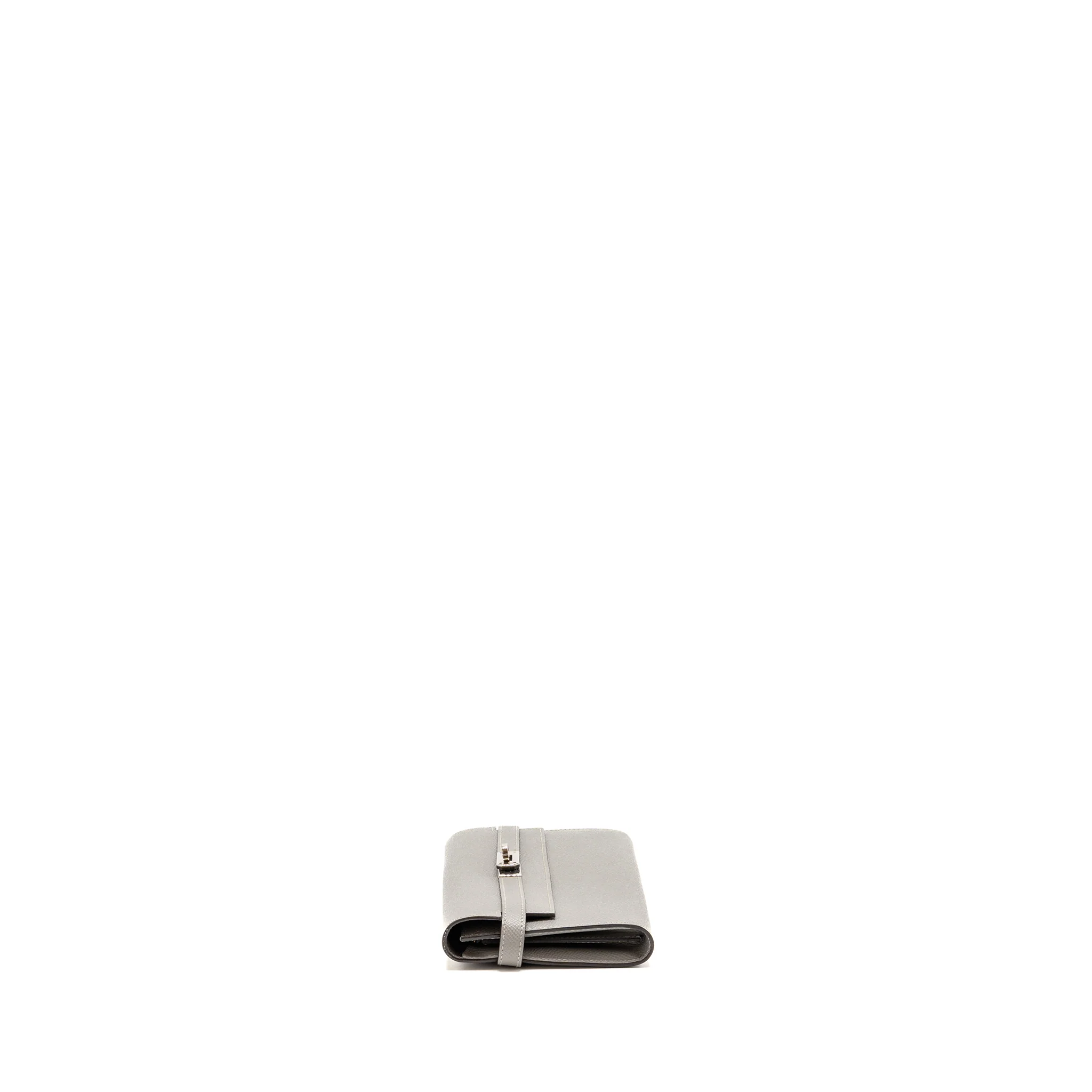 Hermes Kelly Classic Long Wallet Epsom Grey SHW Stamp X - Image 3