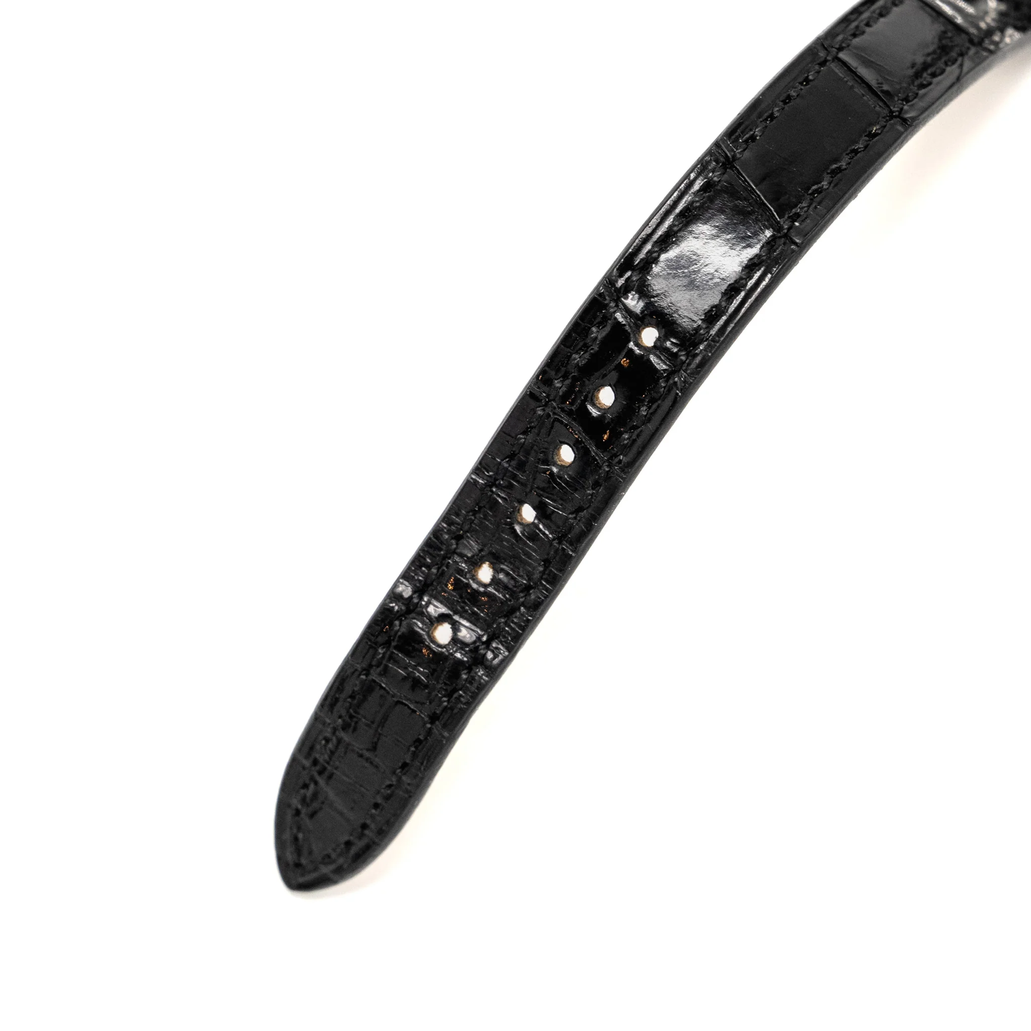 Hermes Nantucket Watch Small Model 29MM with Black Alligator Strap, Black Dial - Image 8