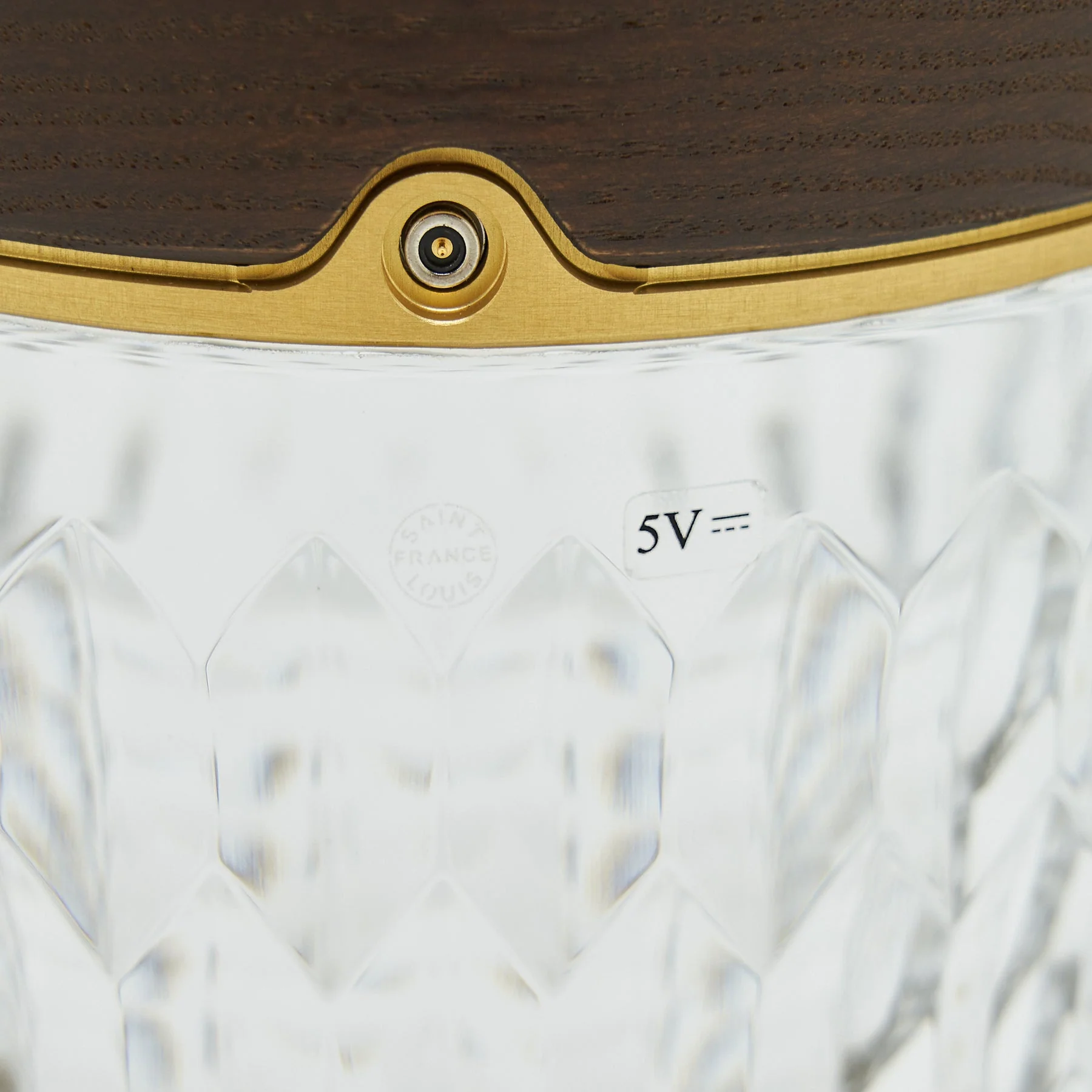 Hermes x Saint Louis Folia Portable Crystal Lamp Dark Ash GHW - Image 3