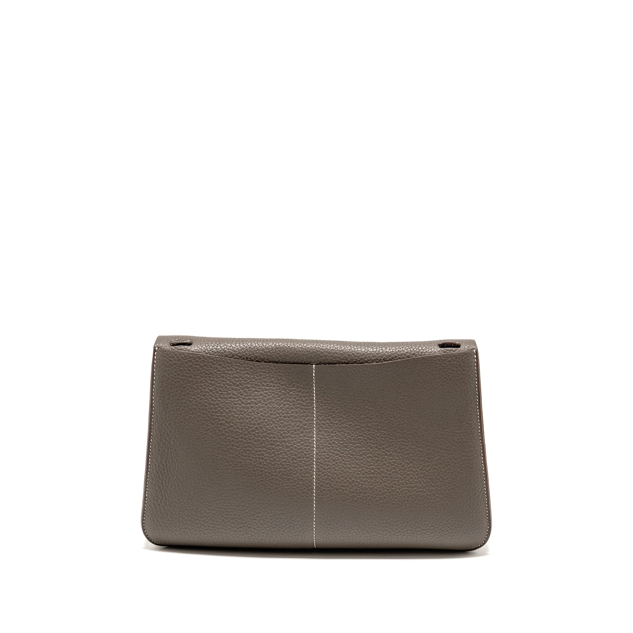Hermes Halzan 31 clemence gris etain SHW stamp square R - Image 2