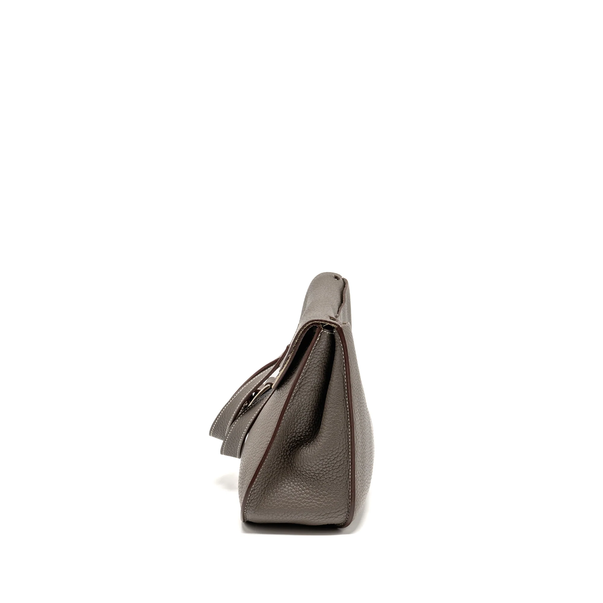 Hermes Halzan 31 clemence gris etain SHW stamp square R - Image 4
