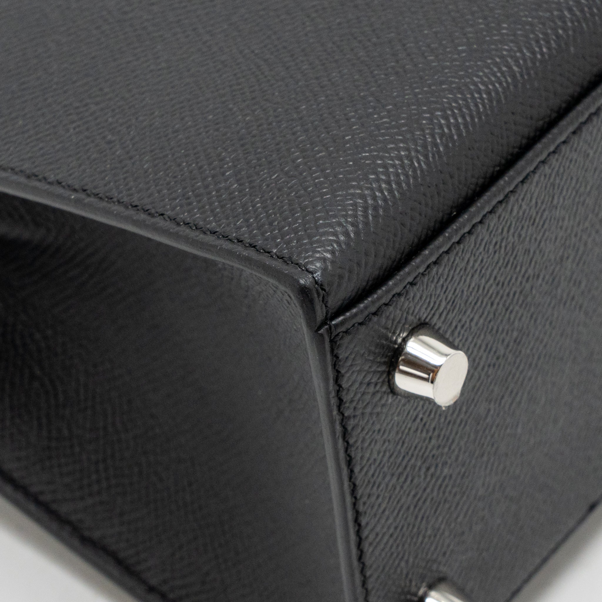 Hermes kelly 25 Epsom black SHW stamp K - Image 11