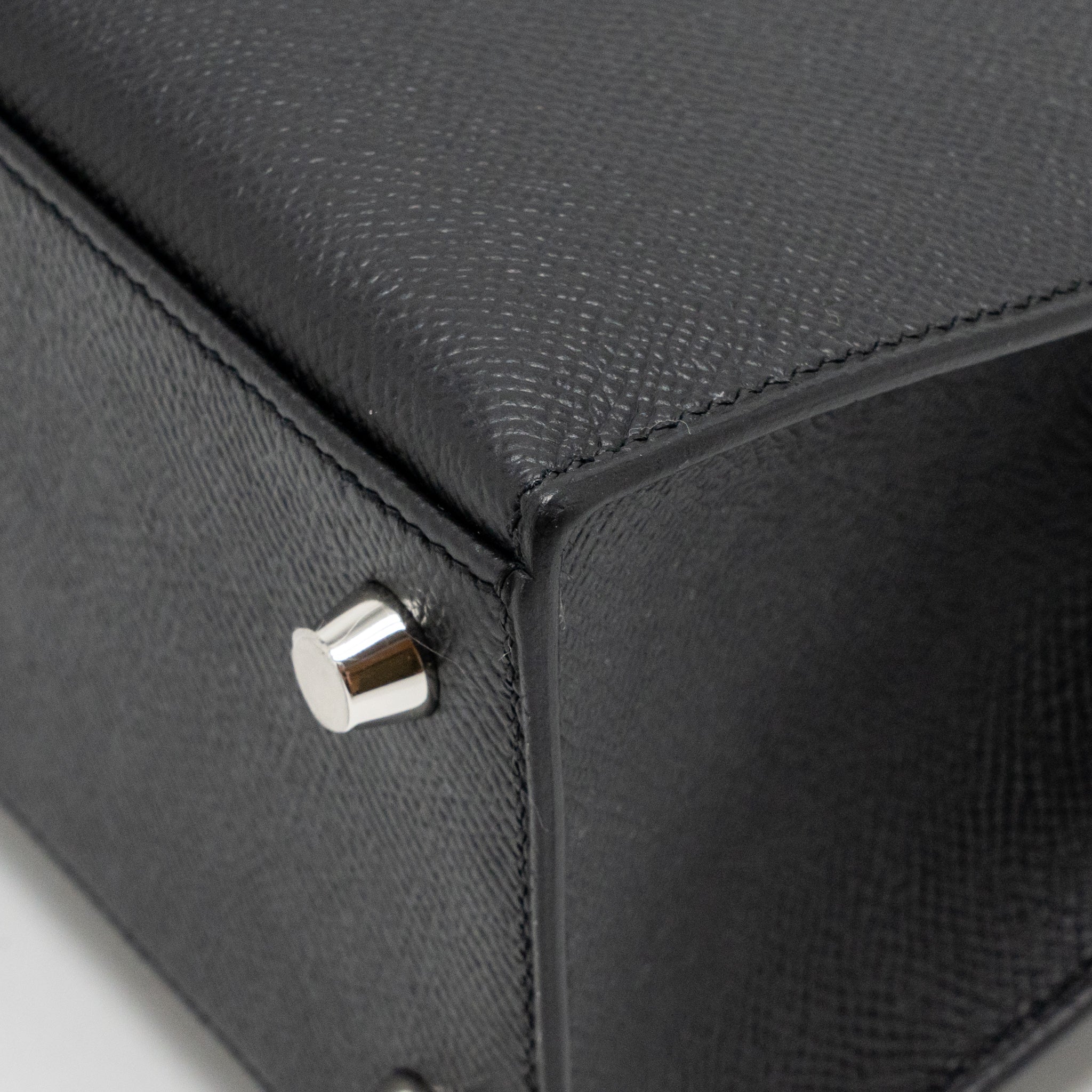 Hermes kelly 25 Epsom black SHW stamp K - Image 12