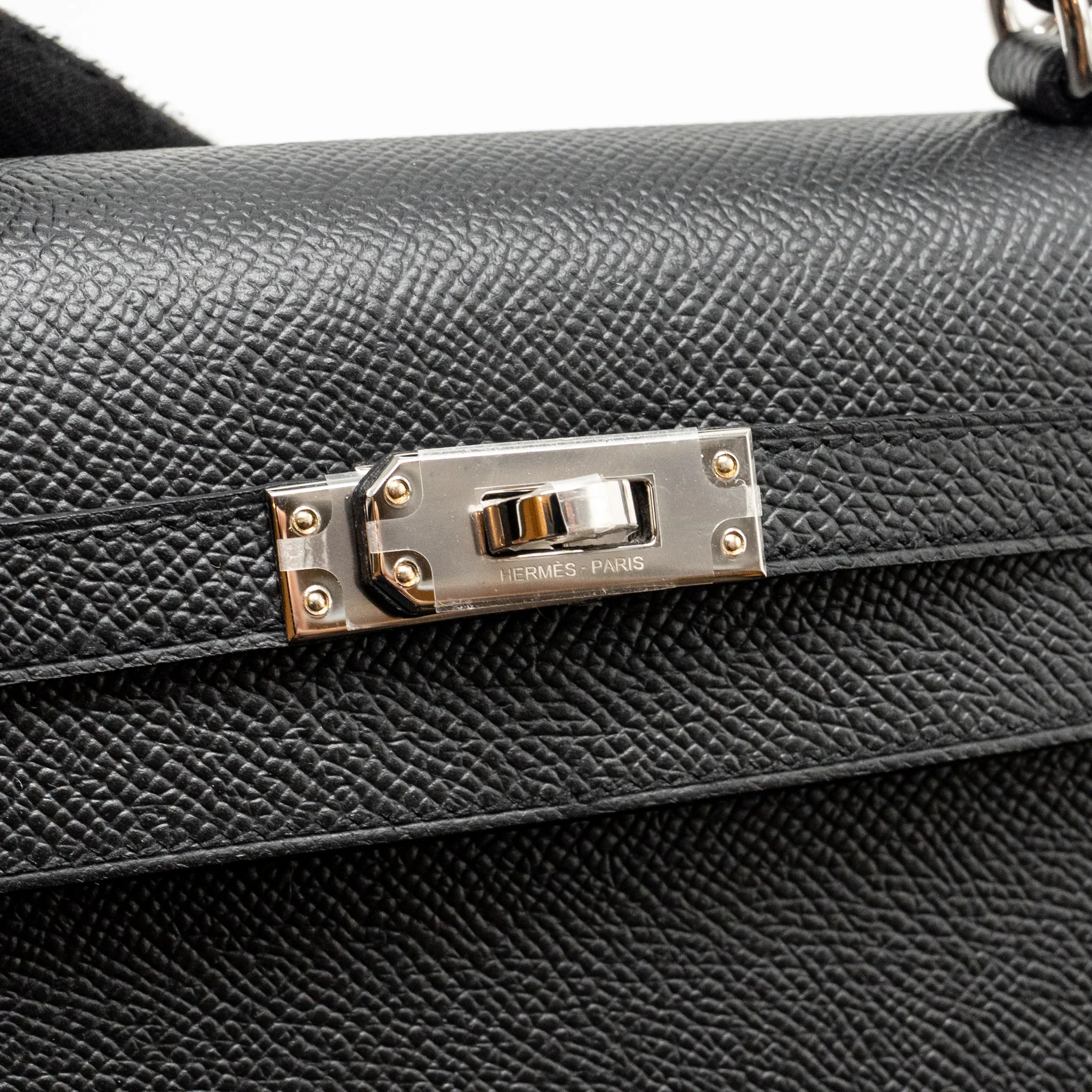 Hermes kelly 25 Epsom black SHW stamp K - Image 14