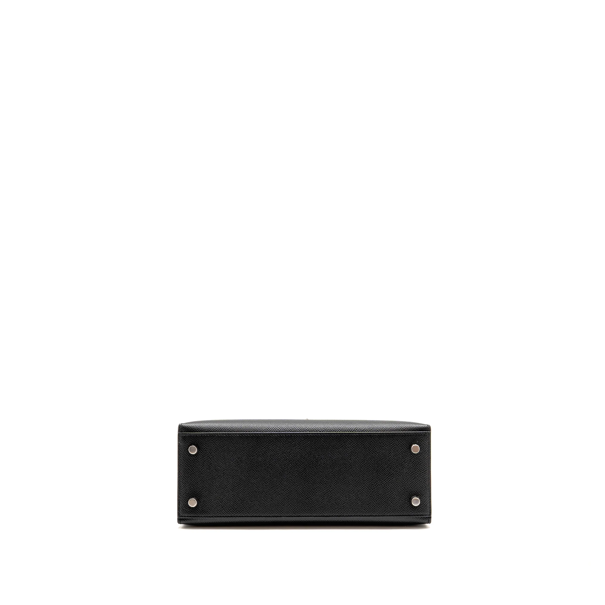 Hermes kelly 25 Epsom black SHW stamp K - Image 6
