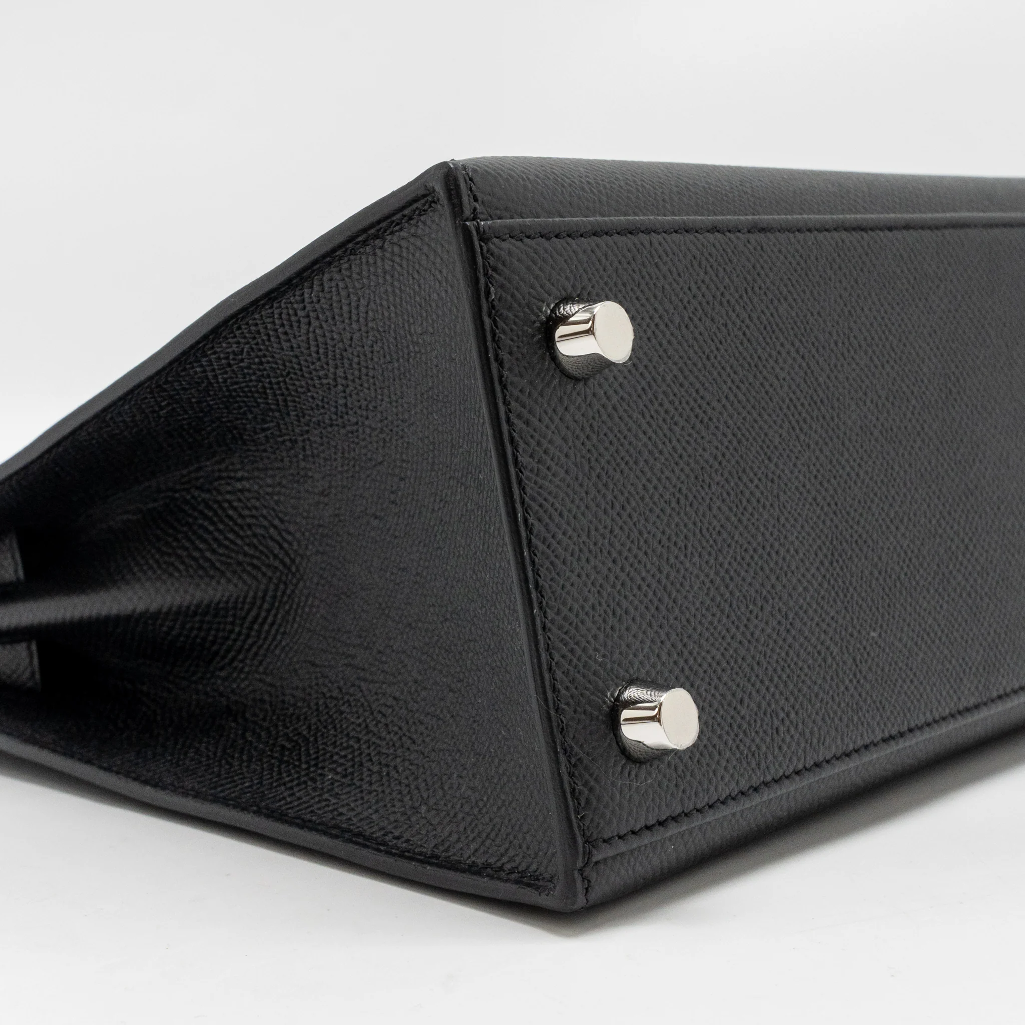 Hermes kelly 25 Epsom black SHW stamp K - Image 7