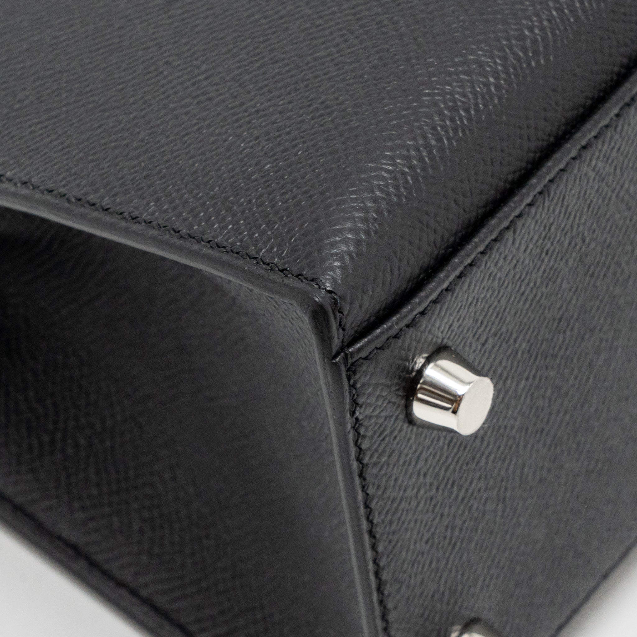 Hermes kelly 25 Epsom black SHW stamp K - Image 9