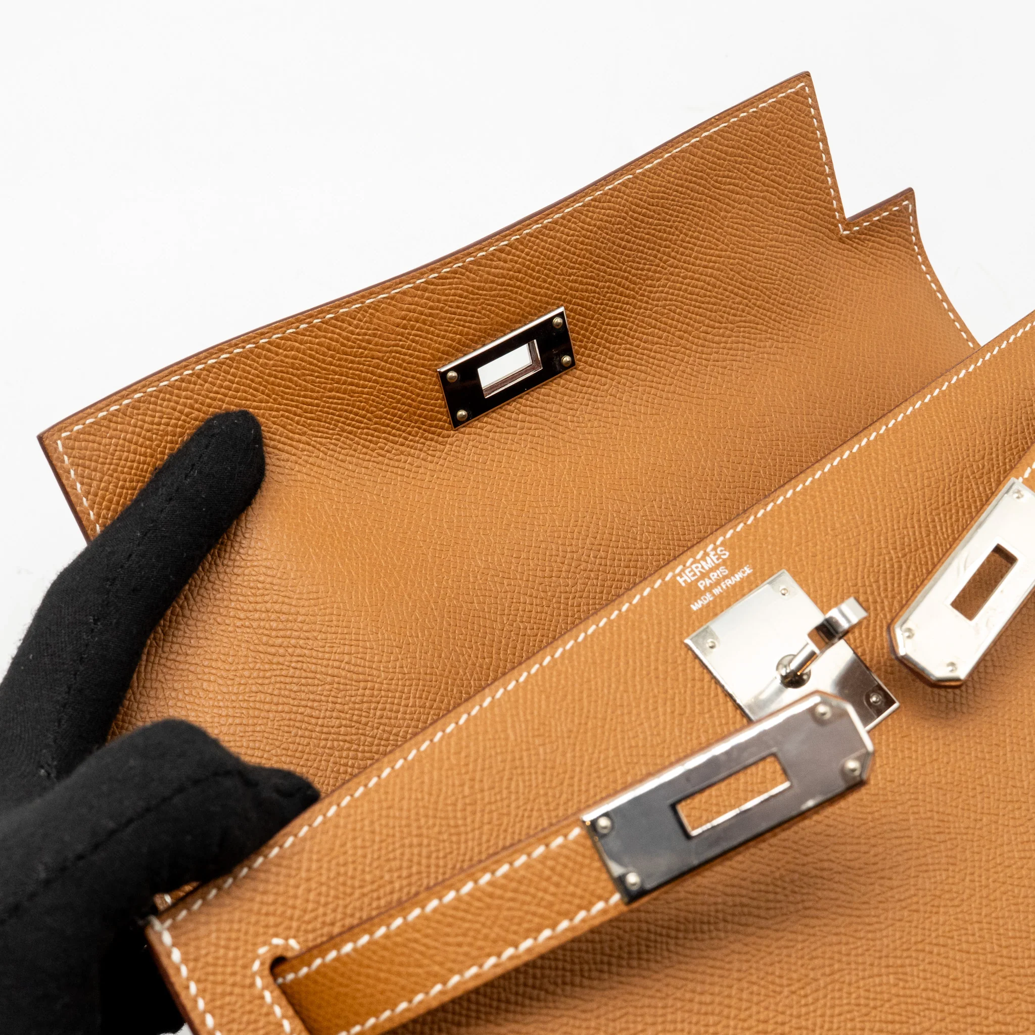 Hermes Kelly 28 Epsom Gold SHW Stamp B - Image 15