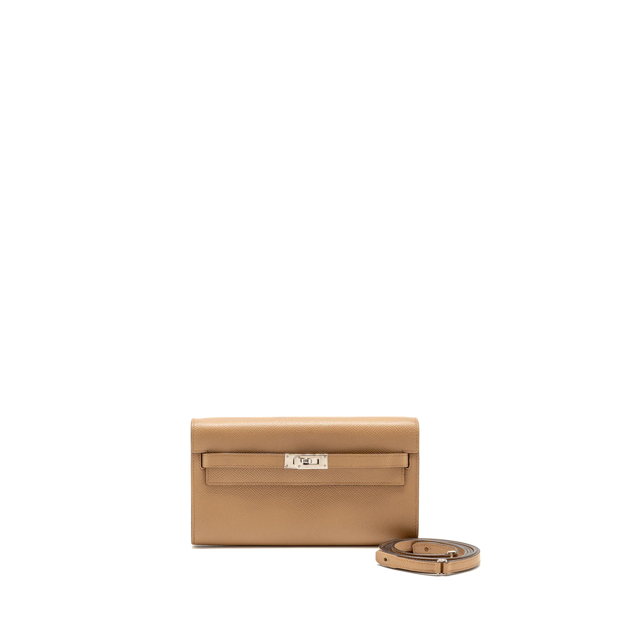 Hermes Kelly to Go Epsom Chai/Mauve sylvester SHW Stamp U