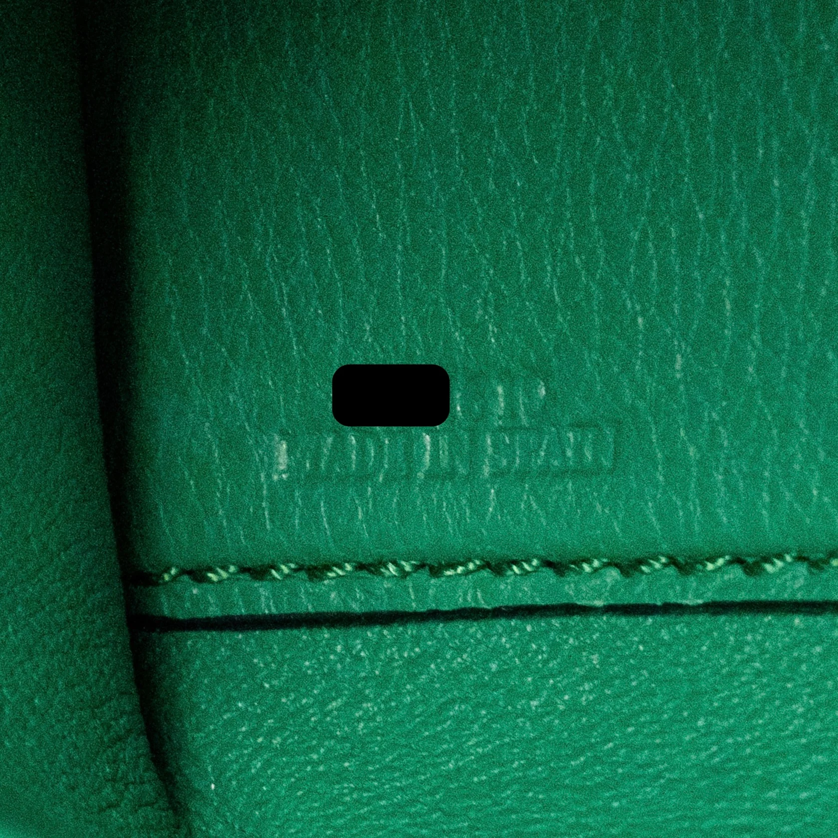 Loewe Avenue Anagram Crossbody Bag embossed calfskin Green GHW - Image 15