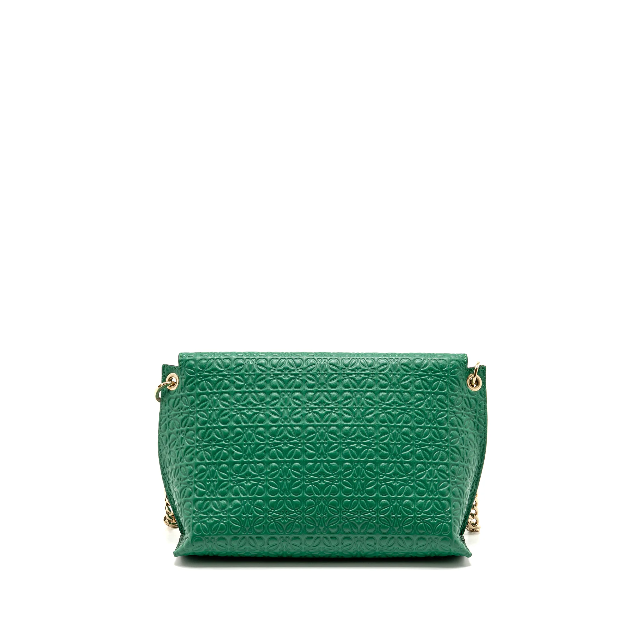Loewe Avenue Anagram Crossbody Bag embossed calfskin Green GHW - Image 2