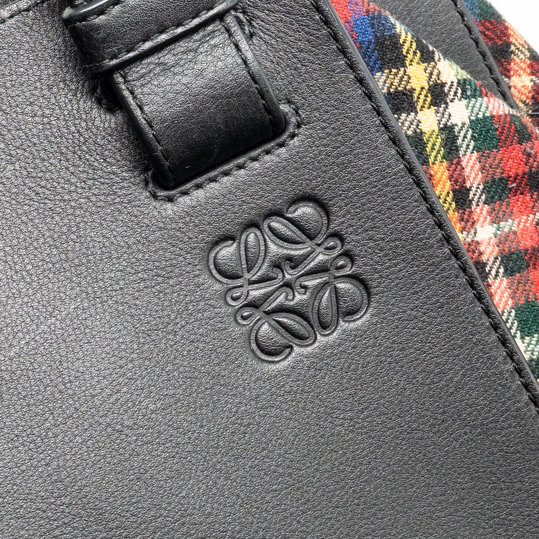 LOEWE HAMMOCK TARTAN BAG BLACK/RED TARTAN CALF/TEXTILE SHW - Image 13