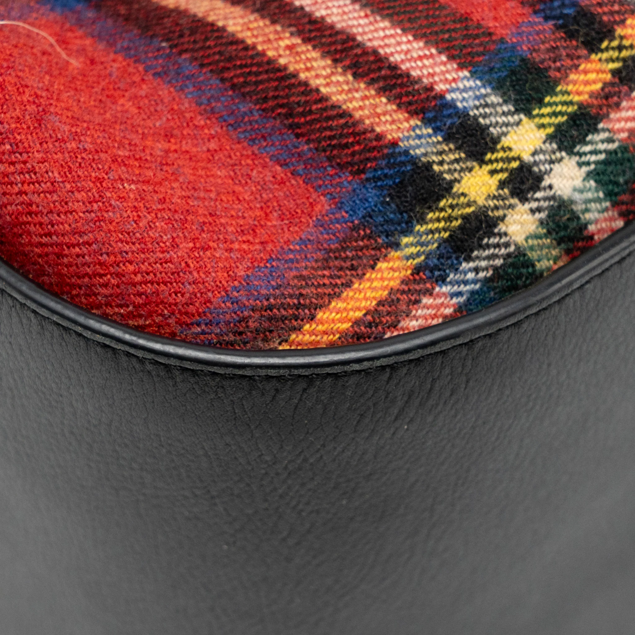 LOEWE HAMMOCK TARTAN BAG BLACK/RED TARTAN CALF/TEXTILE SHW - Image 8