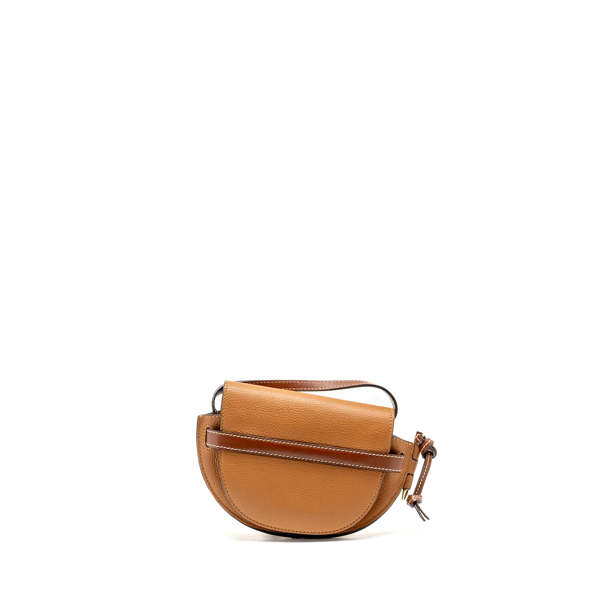 Loewe Mini Gate Bag Grained Calfskin Brown GHW - Image 2