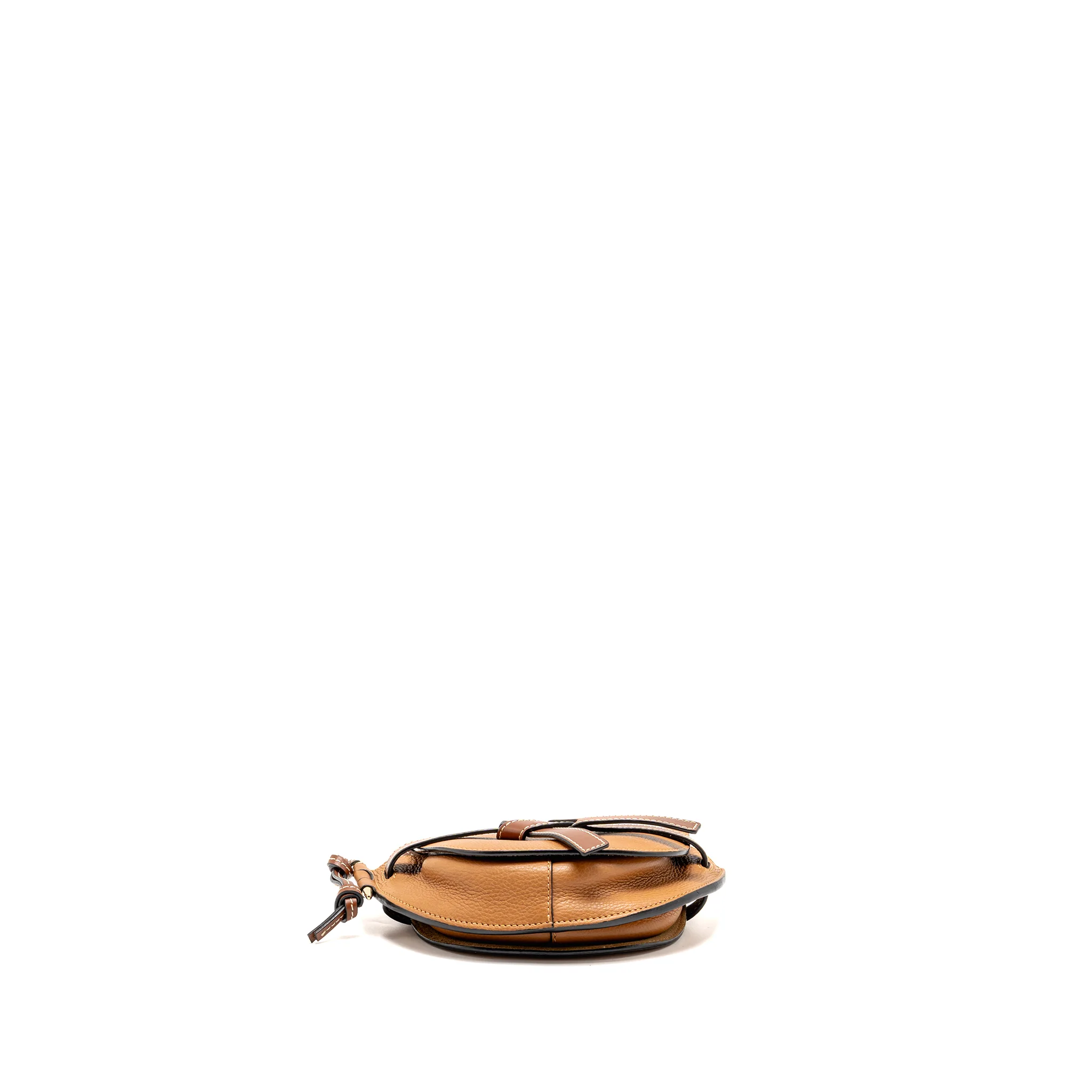 Loewe Mini Gate Bag Grained Calfskin Brown GHW - Image 5