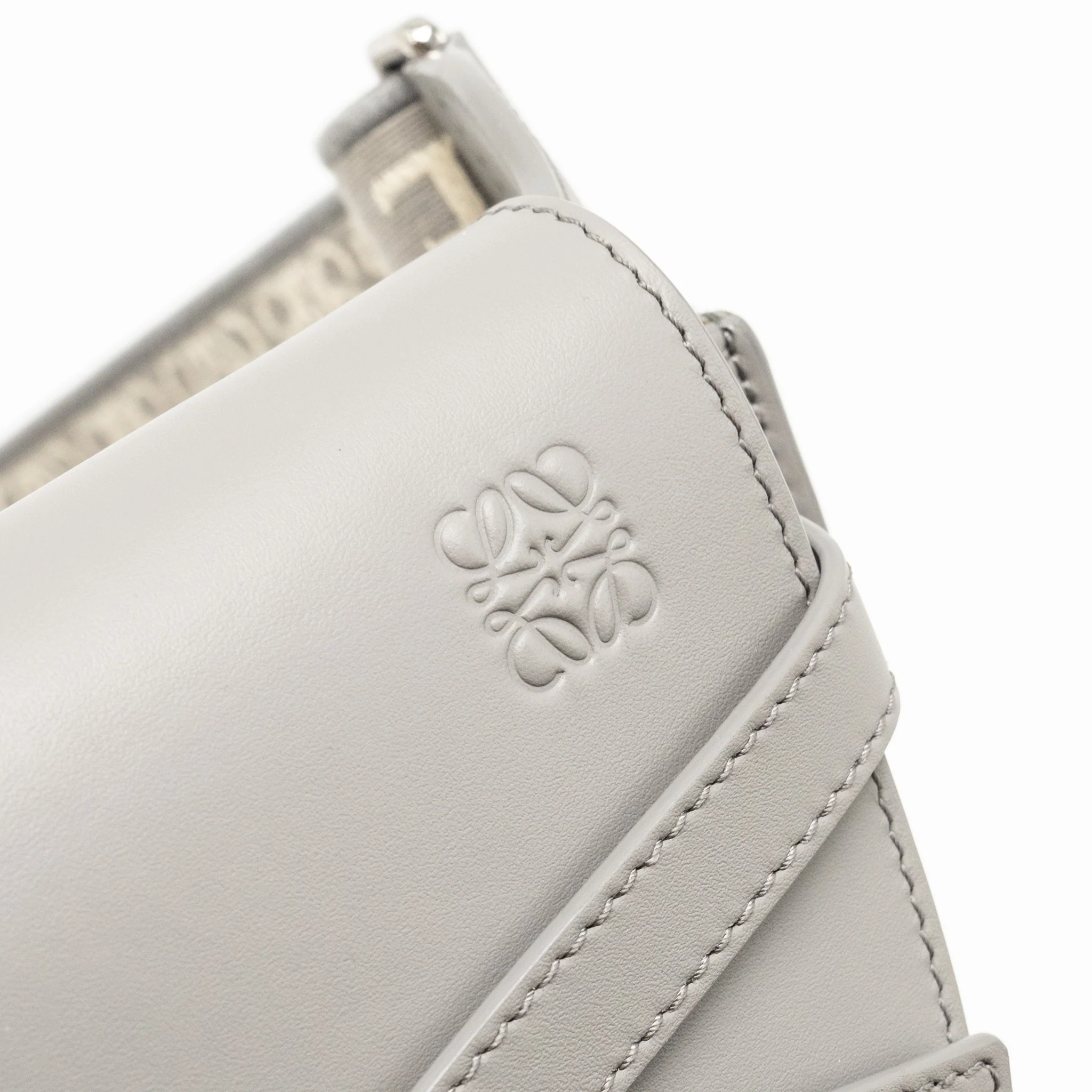 Loewe Mini Gate Dual Bag Soft Calfskin Jacquard Grey SHW - Image 12
