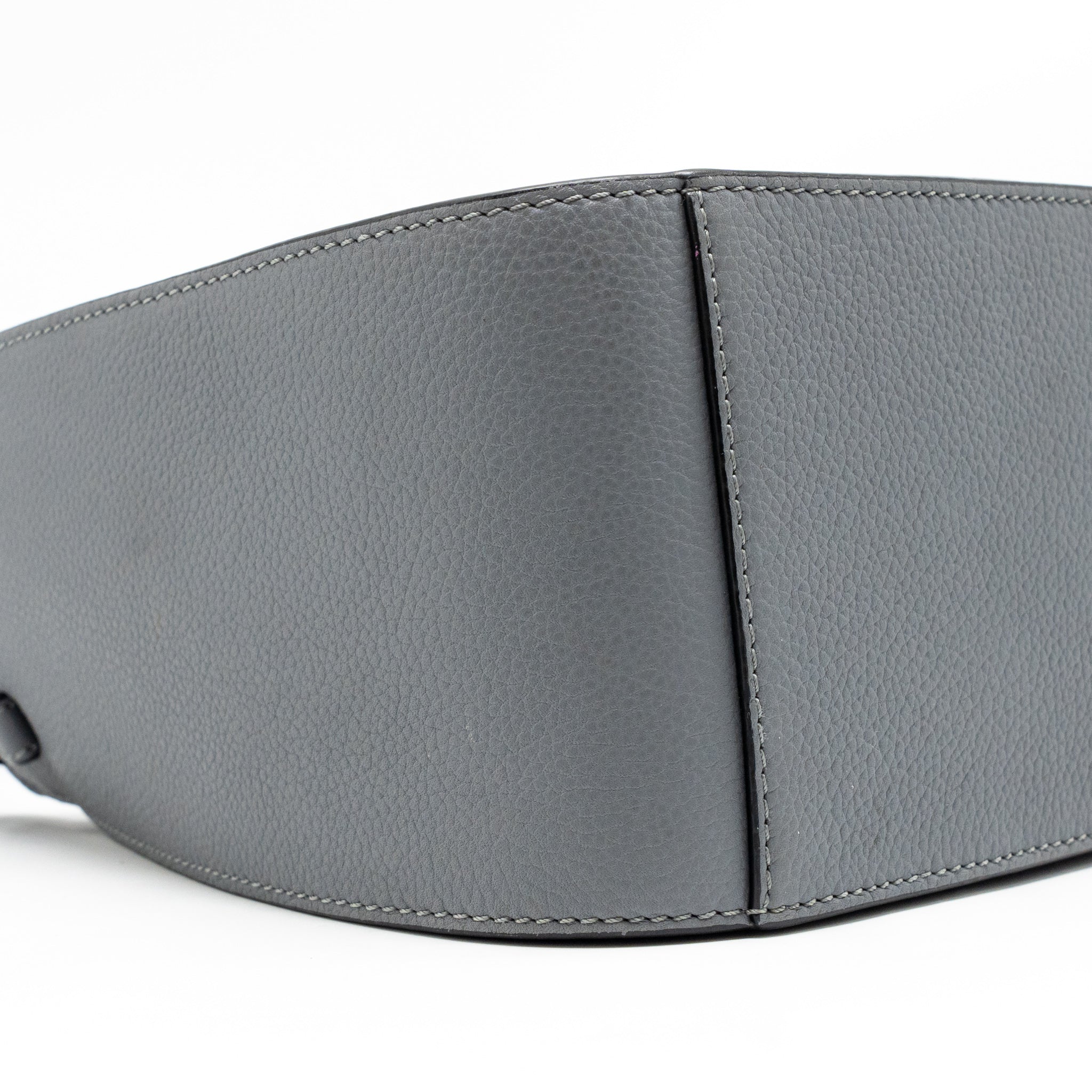 Loewe Mini Hammock Drawstring Bag Grained Calfskin Grey GHW - Image 6