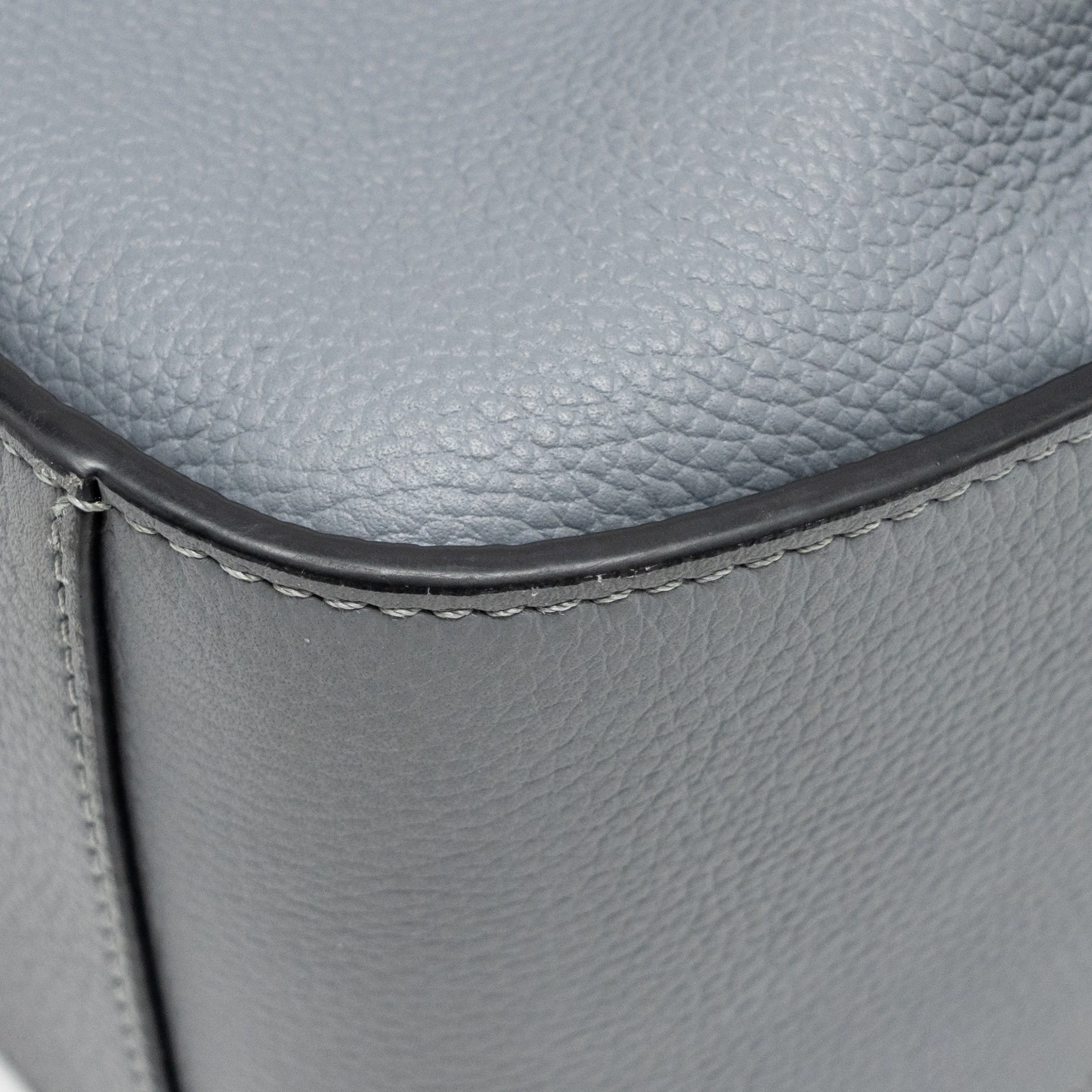 Loewe Mini Hammock Drawstring Bag Grained Calfskin Grey GHW - Image 9