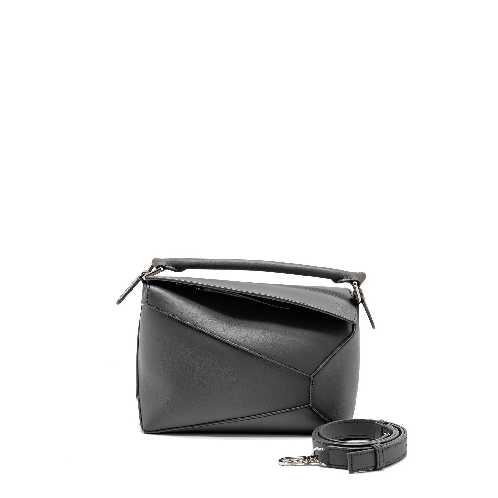 Loewe Small Puzzle Bag Calfskin Grey SHW