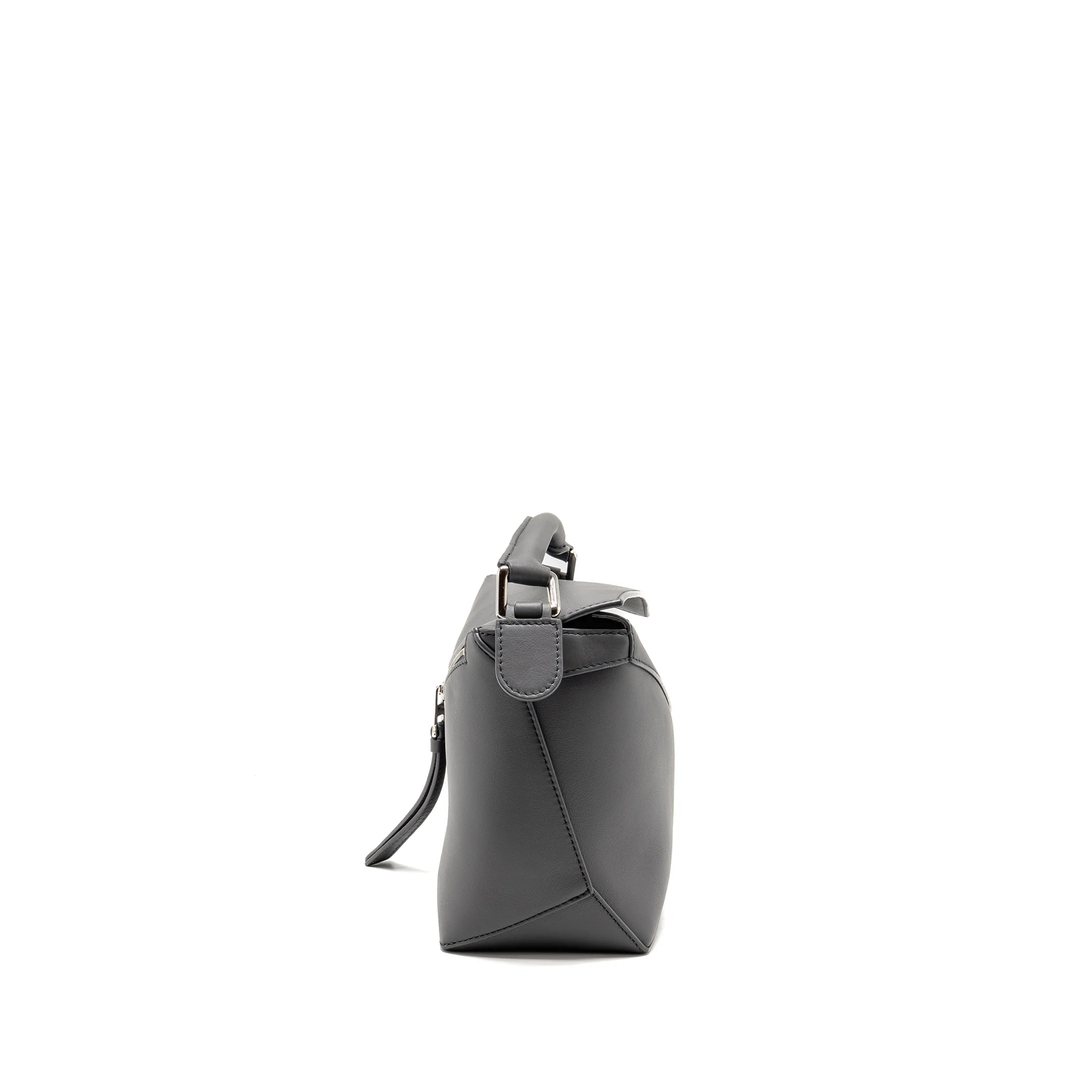 Loewe Small Puzzle Bag Calfskin Grey SHW - Image 3