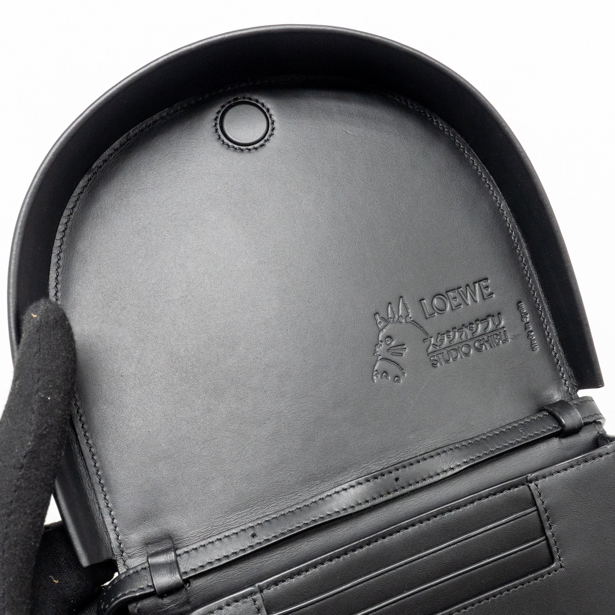 Loewe X Spirited Away Kaonashi Mini Heel pouch calfskin black SHW - Image 13