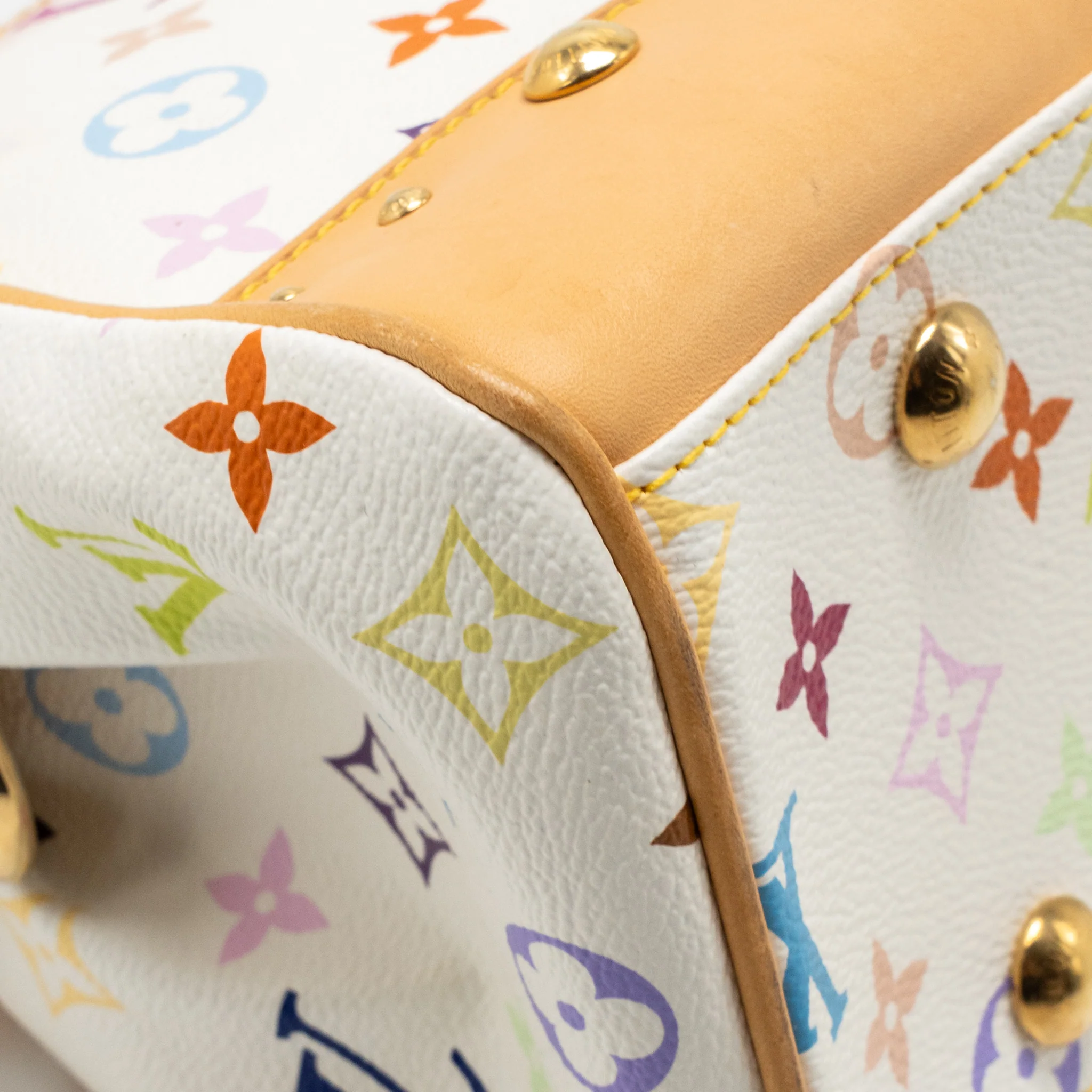 Louis Vuitton Beverly MM Takashi Murakami Limited Edition Monogram Canvas White/Multicolour GHW - Image 9