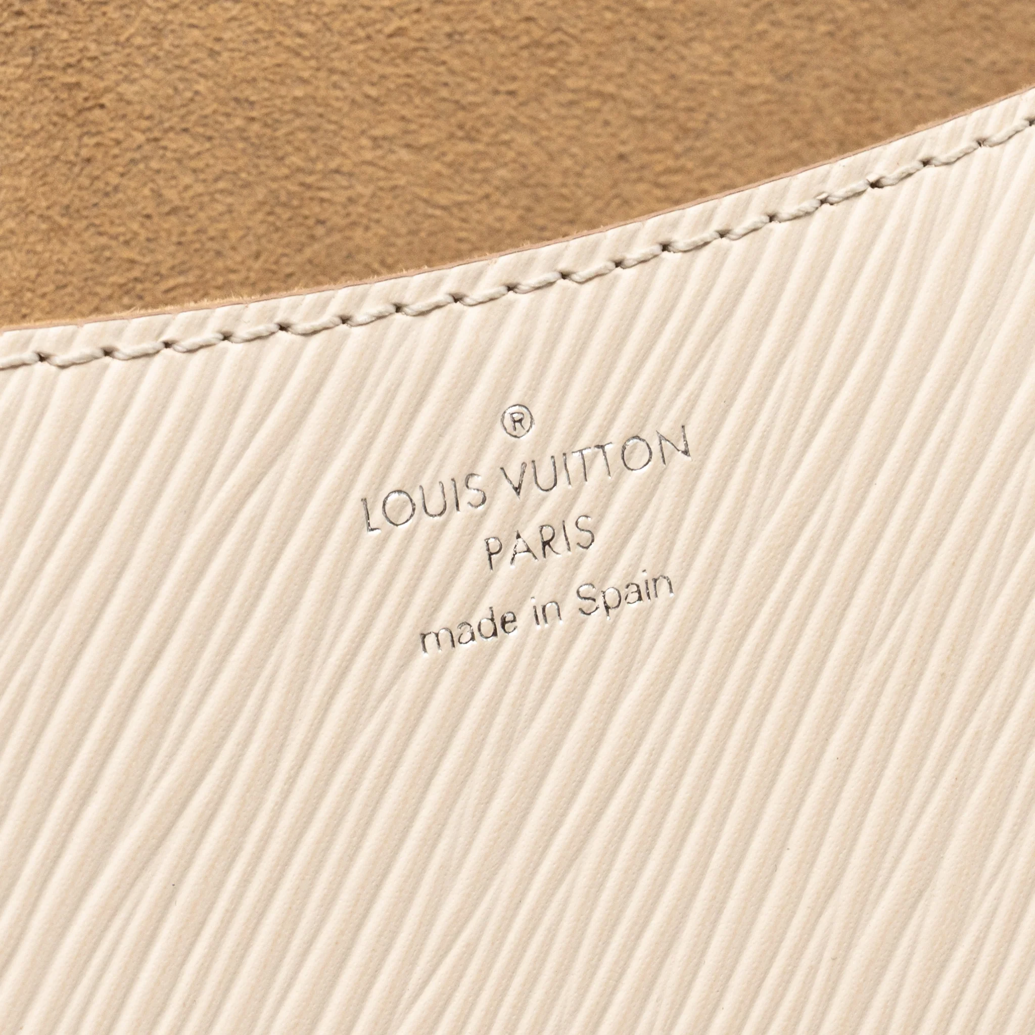 Louis Vuitton Buci Bag Epi Leather Quartz White SHW - Image 15