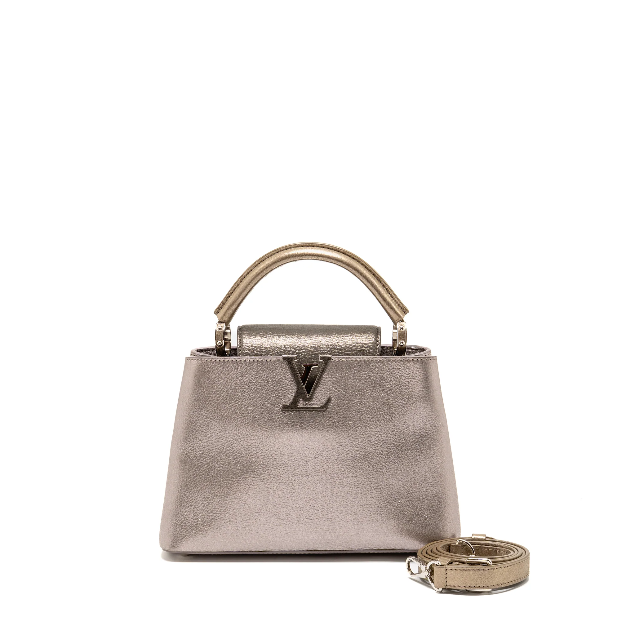 Louis Vuitton Capucines BB Taurillon Metallic Lilac/Dark Silver/Gold SHW