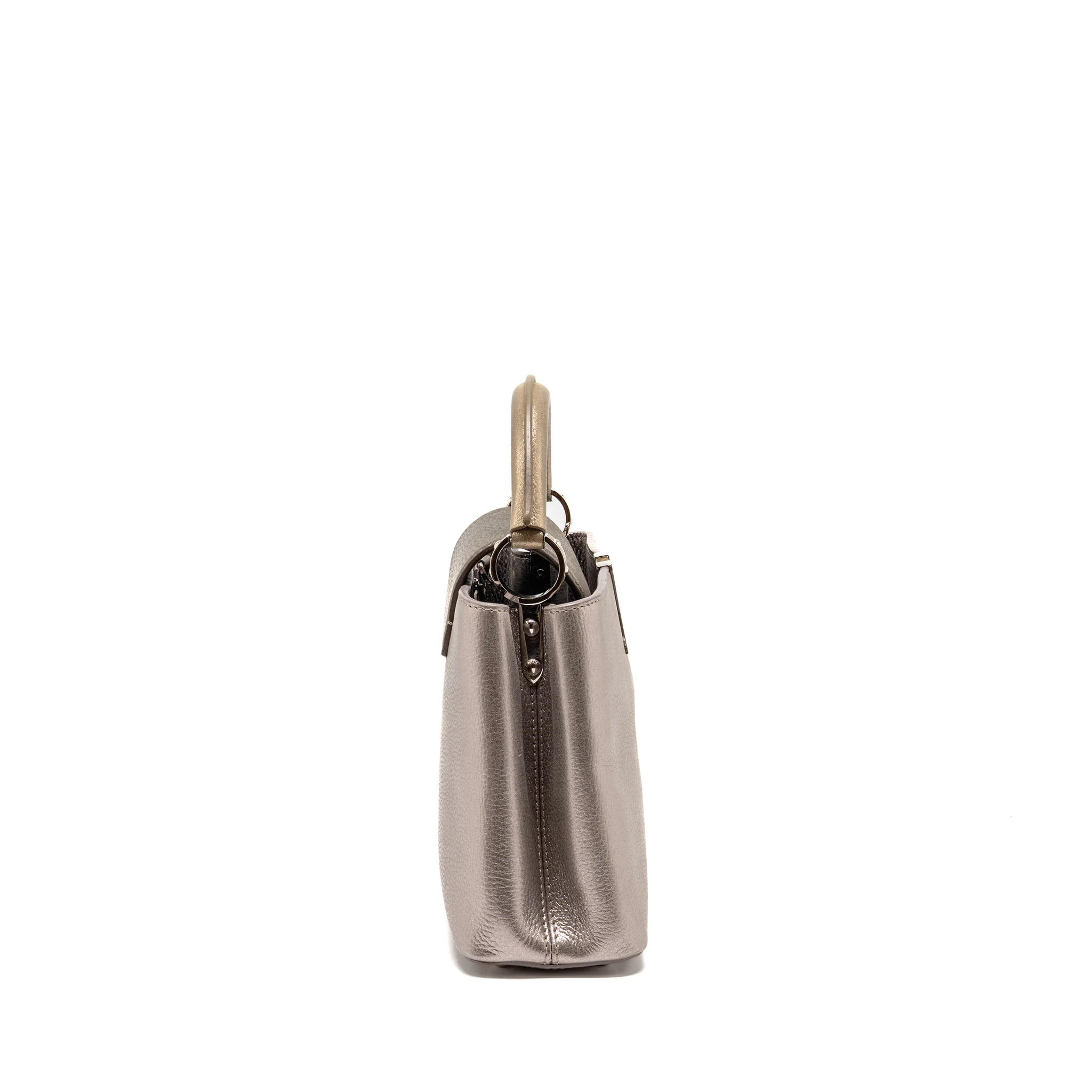 Louis Vuitton Capucines BB Taurillon Metallic Lilac/Dark Silver/Gold SHW - Image 4