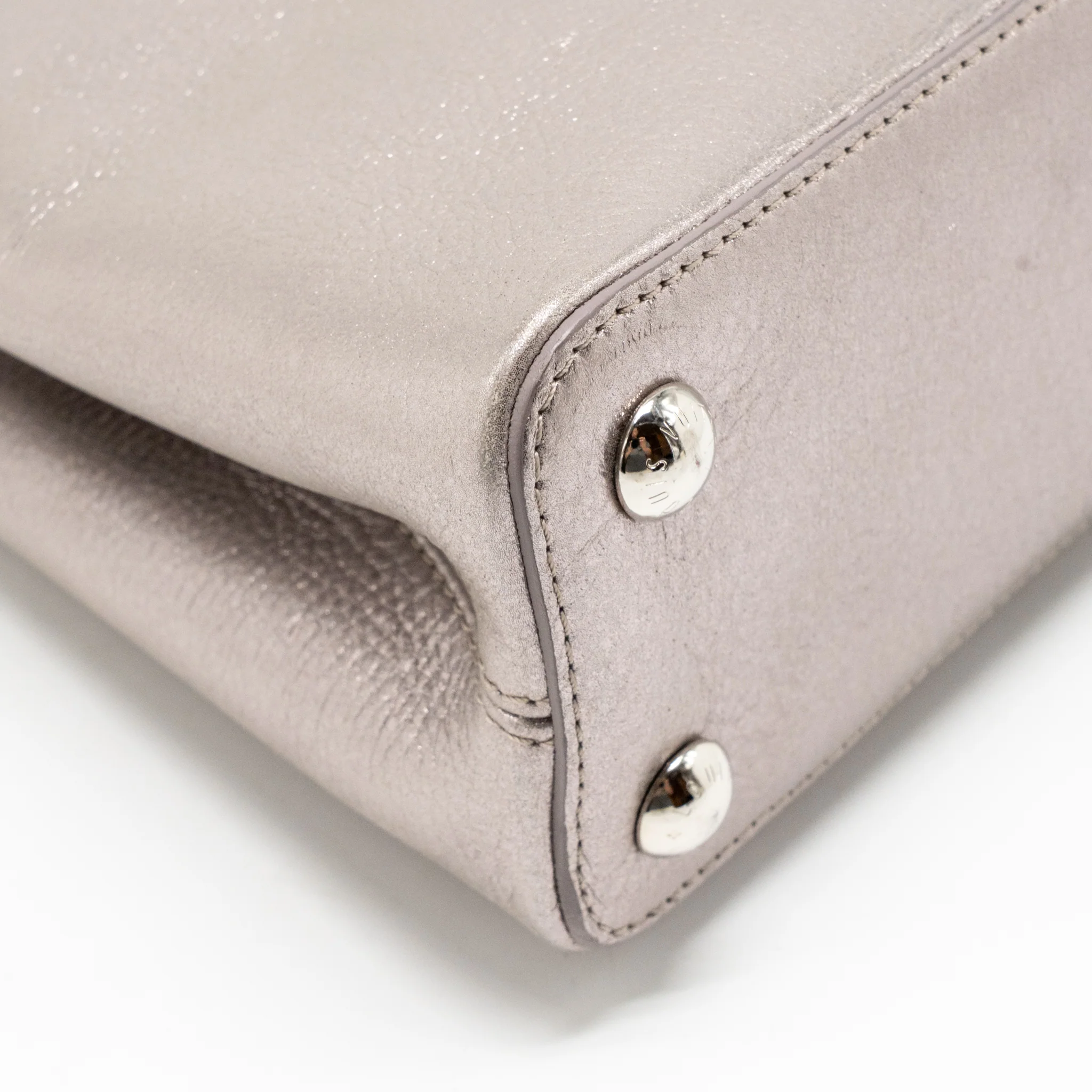 Louis Vuitton Capucines BB Taurillon Metallic Lilac/Dark Silver/Gold SHW - Image 7